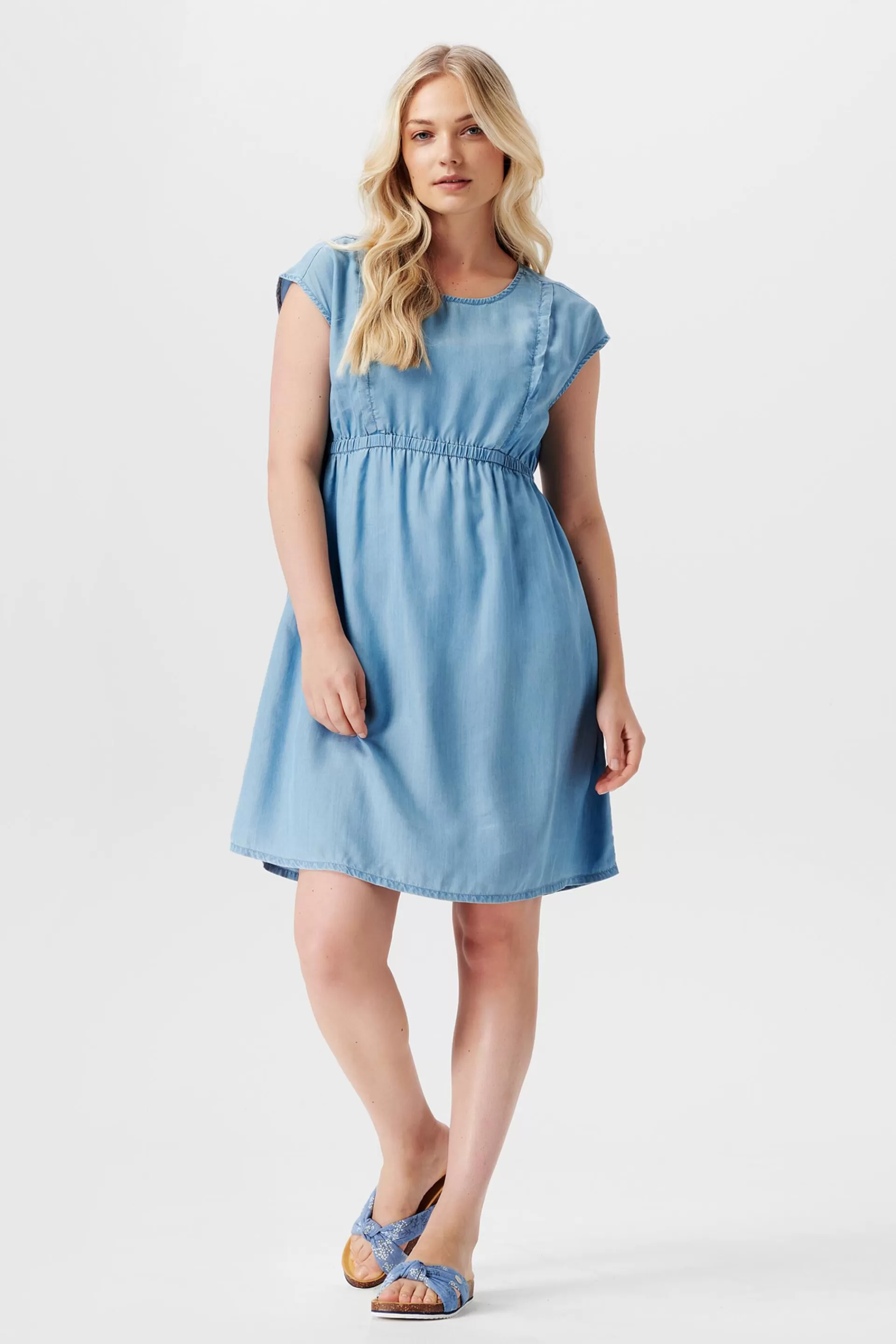 MATERNITY Chambray-Minikleid mit Stillfunktion-ESPRIT Online