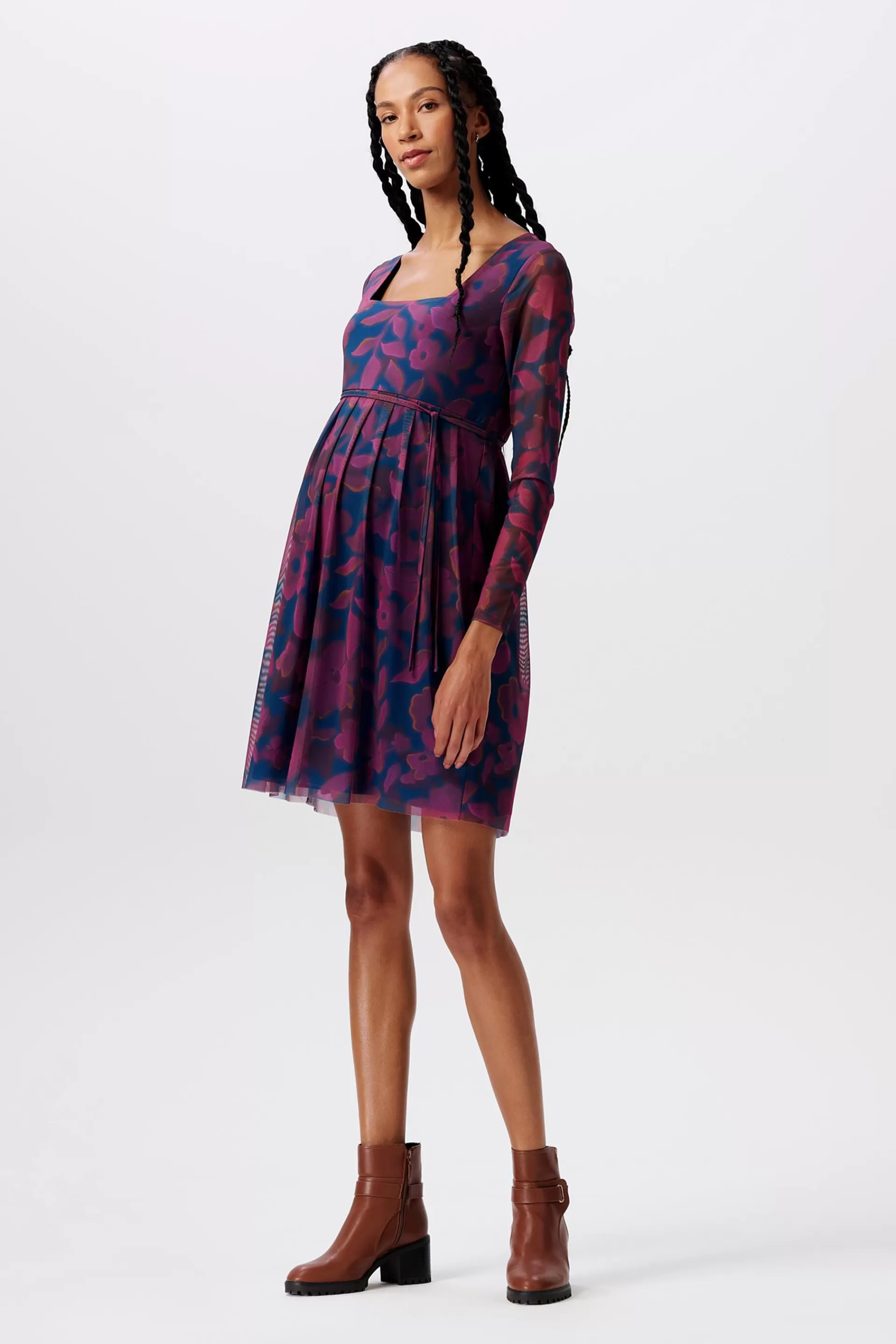 MATERNITY Minikleid aus bedrucktem Mesh-ESPRIT Discount