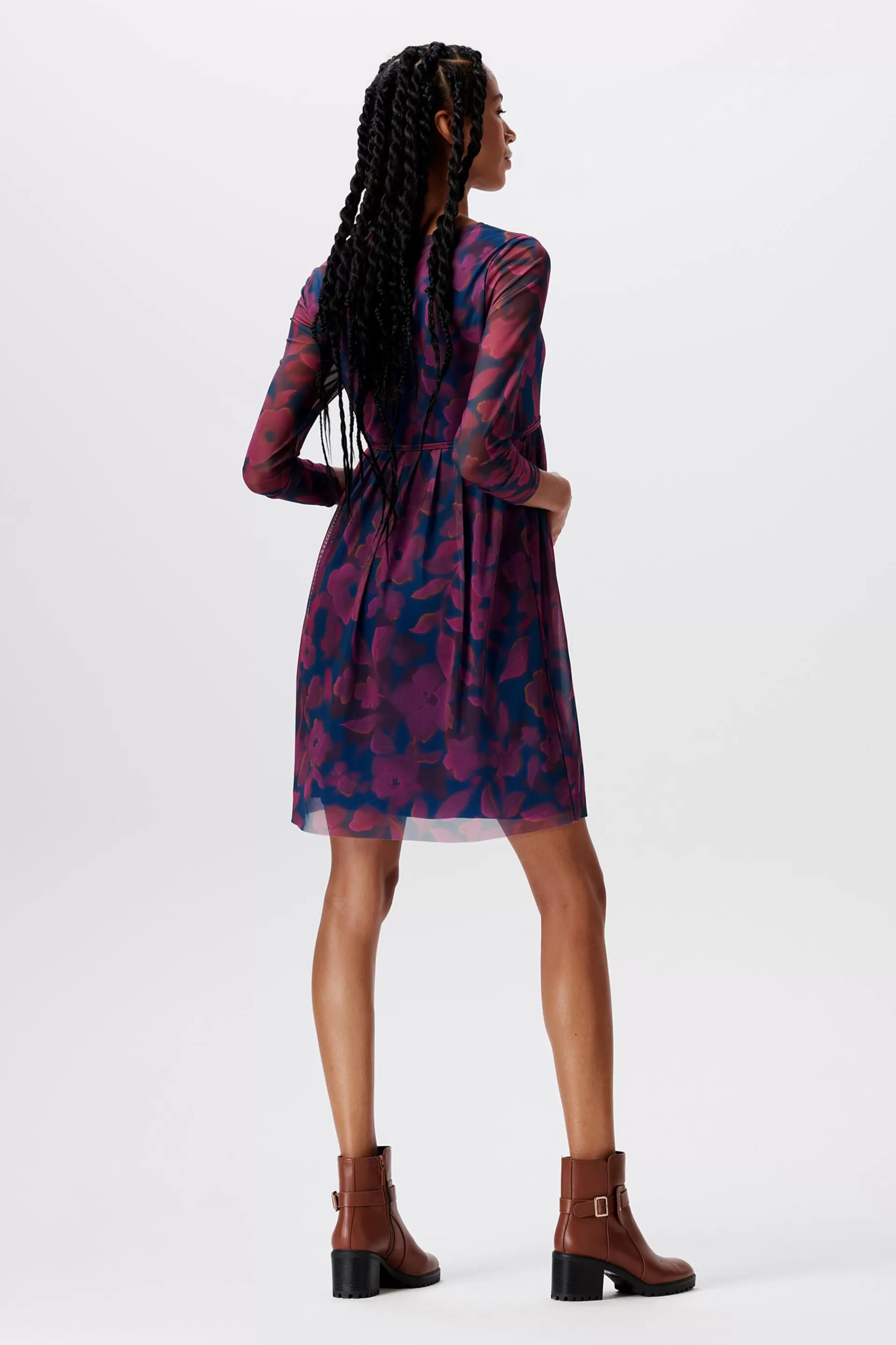 MATERNITY Minikleid aus bedrucktem Mesh-ESPRIT Discount