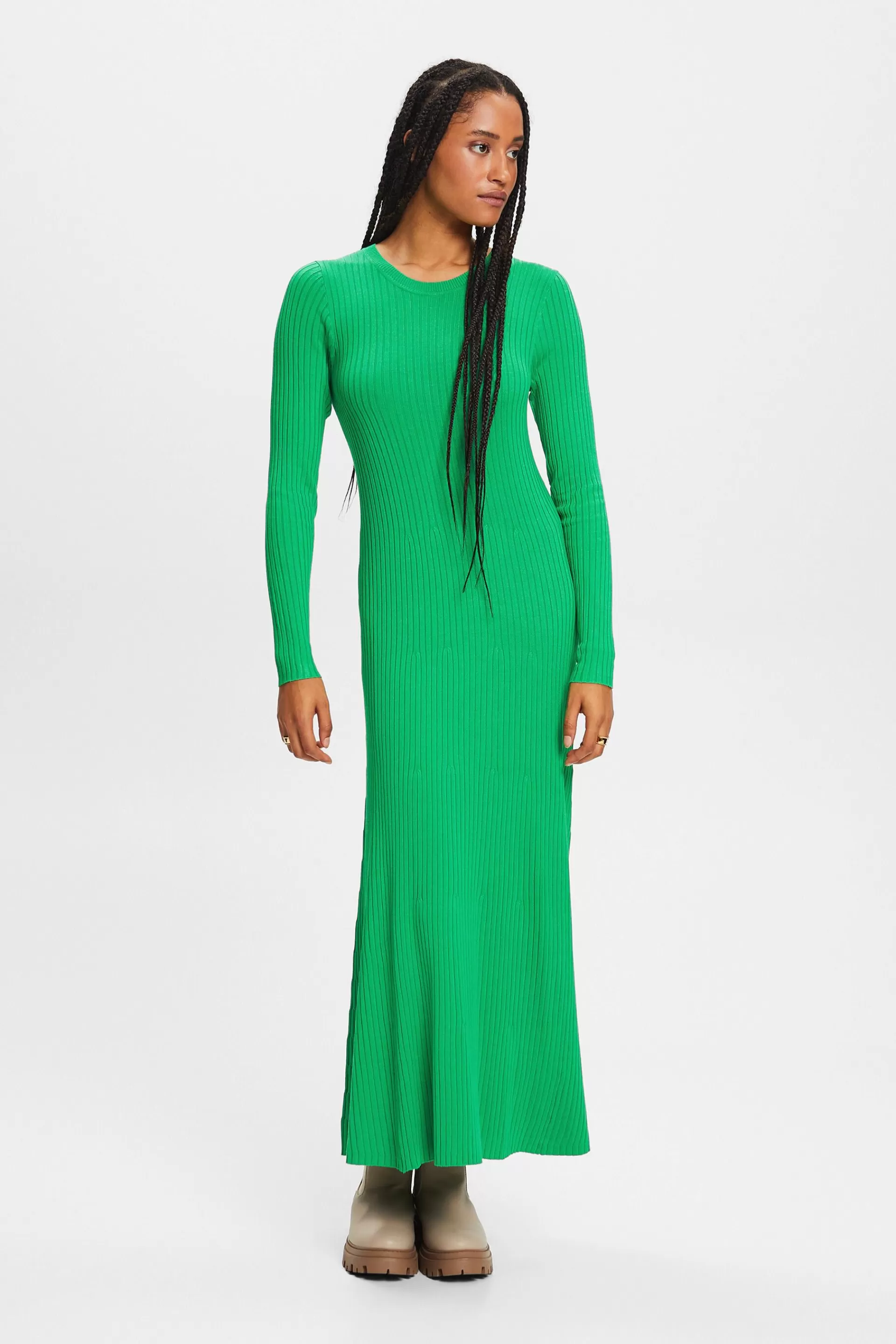 Maxikleid aus Rippstrick-ESPRIT New