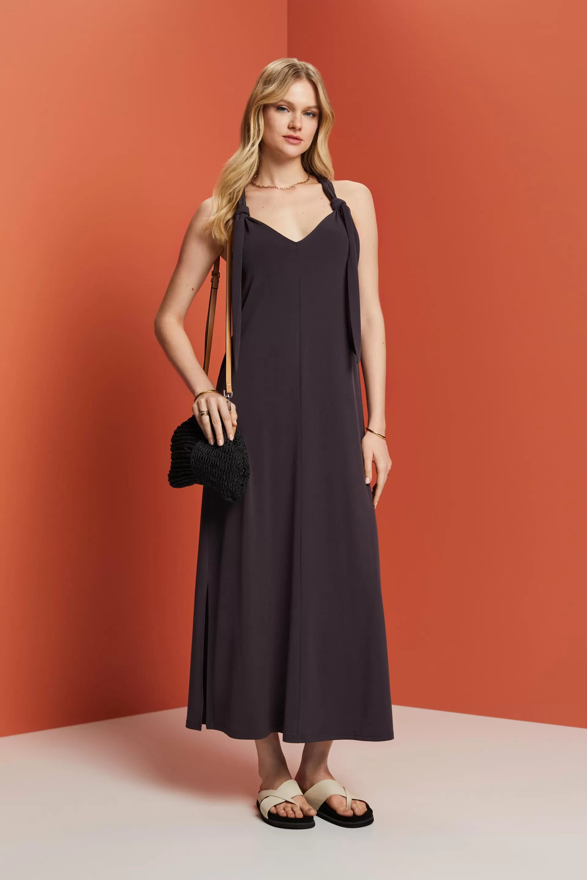 Maxikleid mit Bindedetail-ESPRIT Store