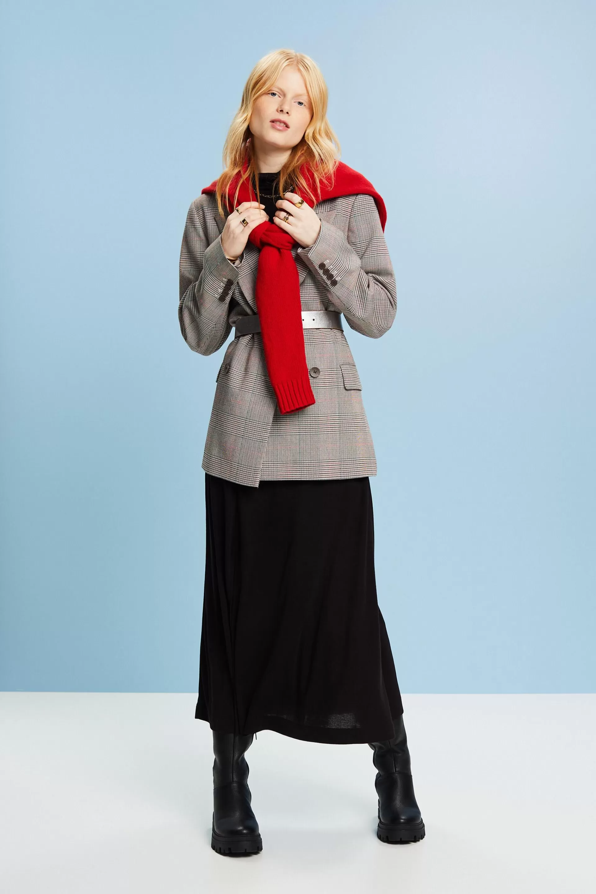 Maxi-Strickkleid mit Rollkragen-ESPRIT Clearance