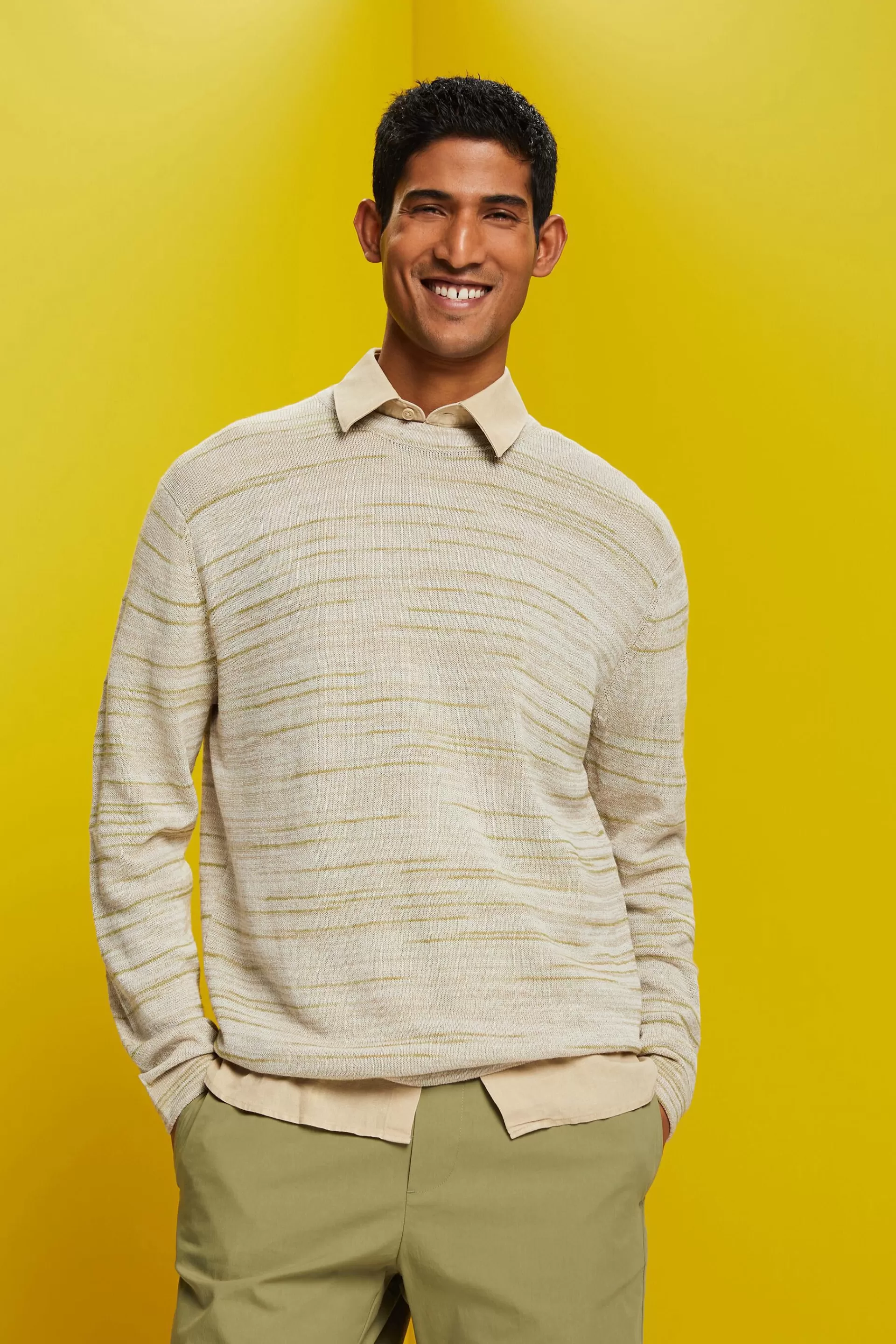 Mehrfarbiger Pullover, Leinenmix-ESPRIT Discount
