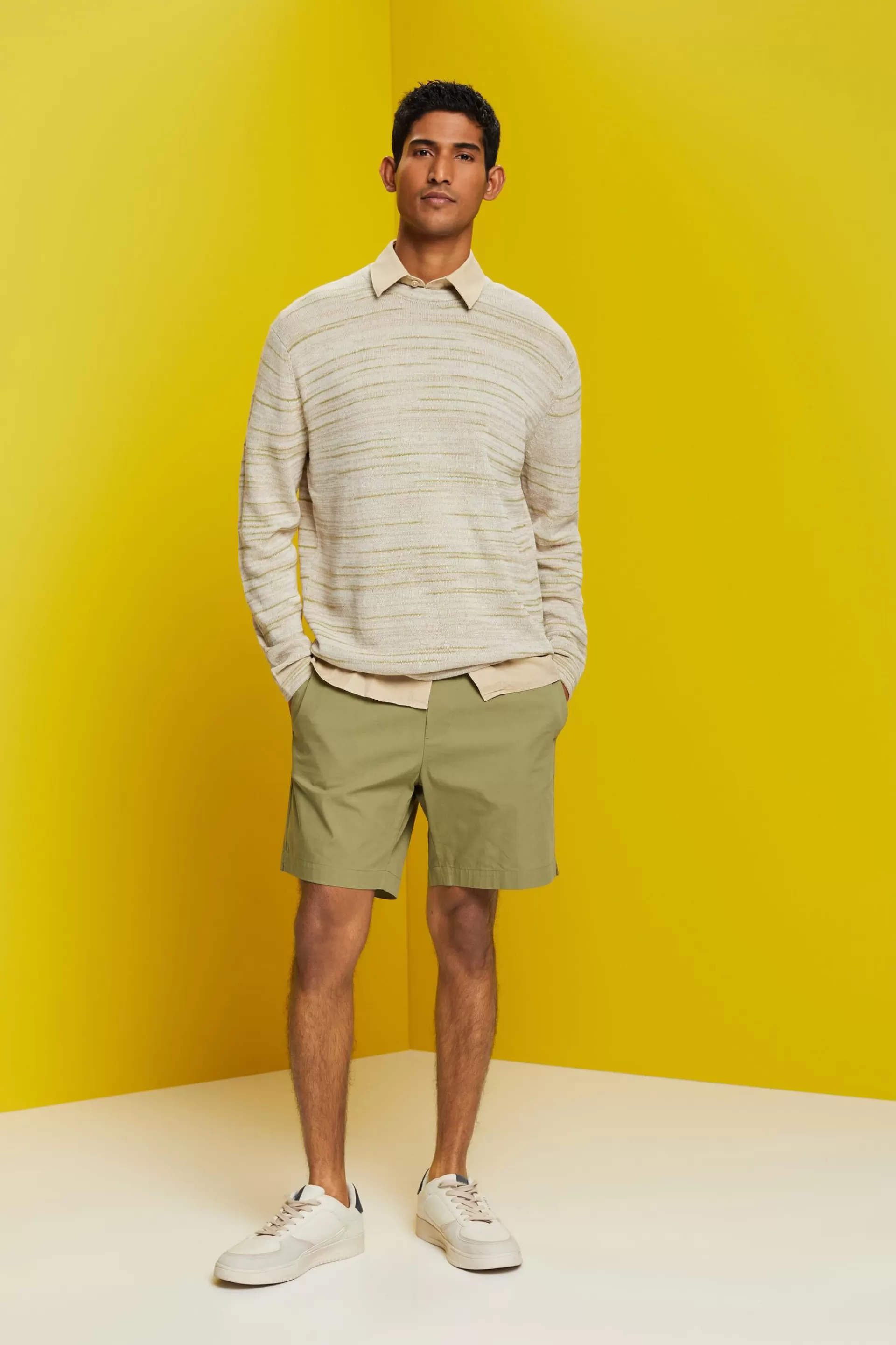 Mehrfarbiger Pullover, Leinenmix-ESPRIT Discount