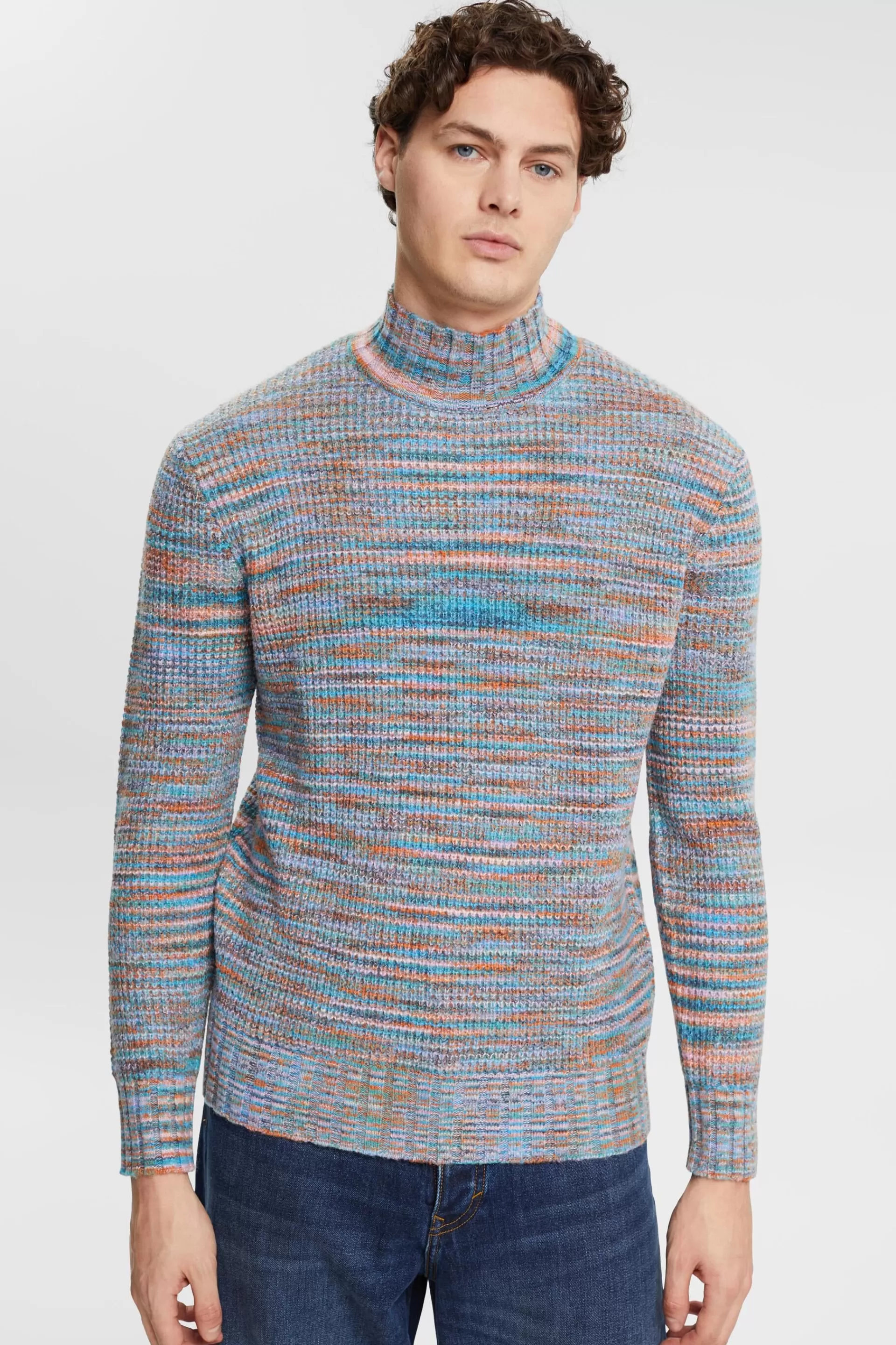 Mehrfarbiger Rollkragenpullover-ESPRIT Clearance