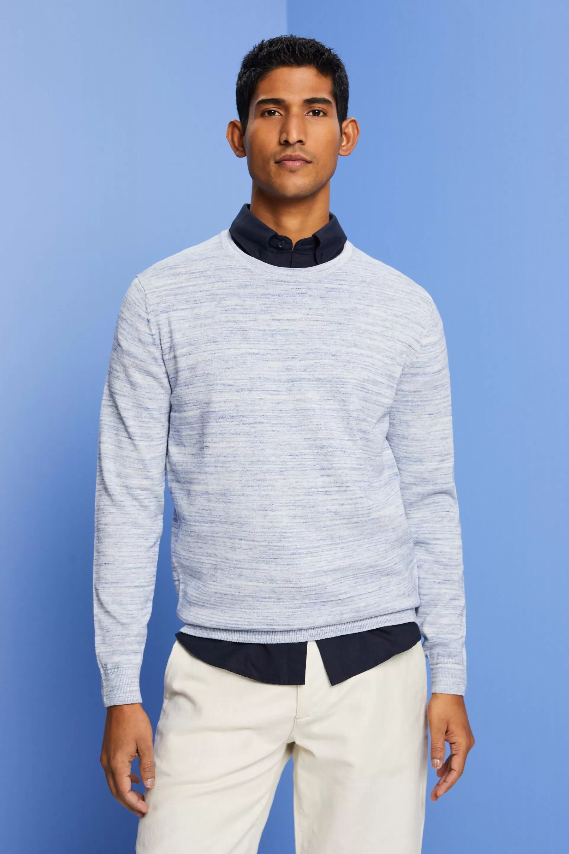 Melierter Rundhals-Pullover-ESPRIT Outlet