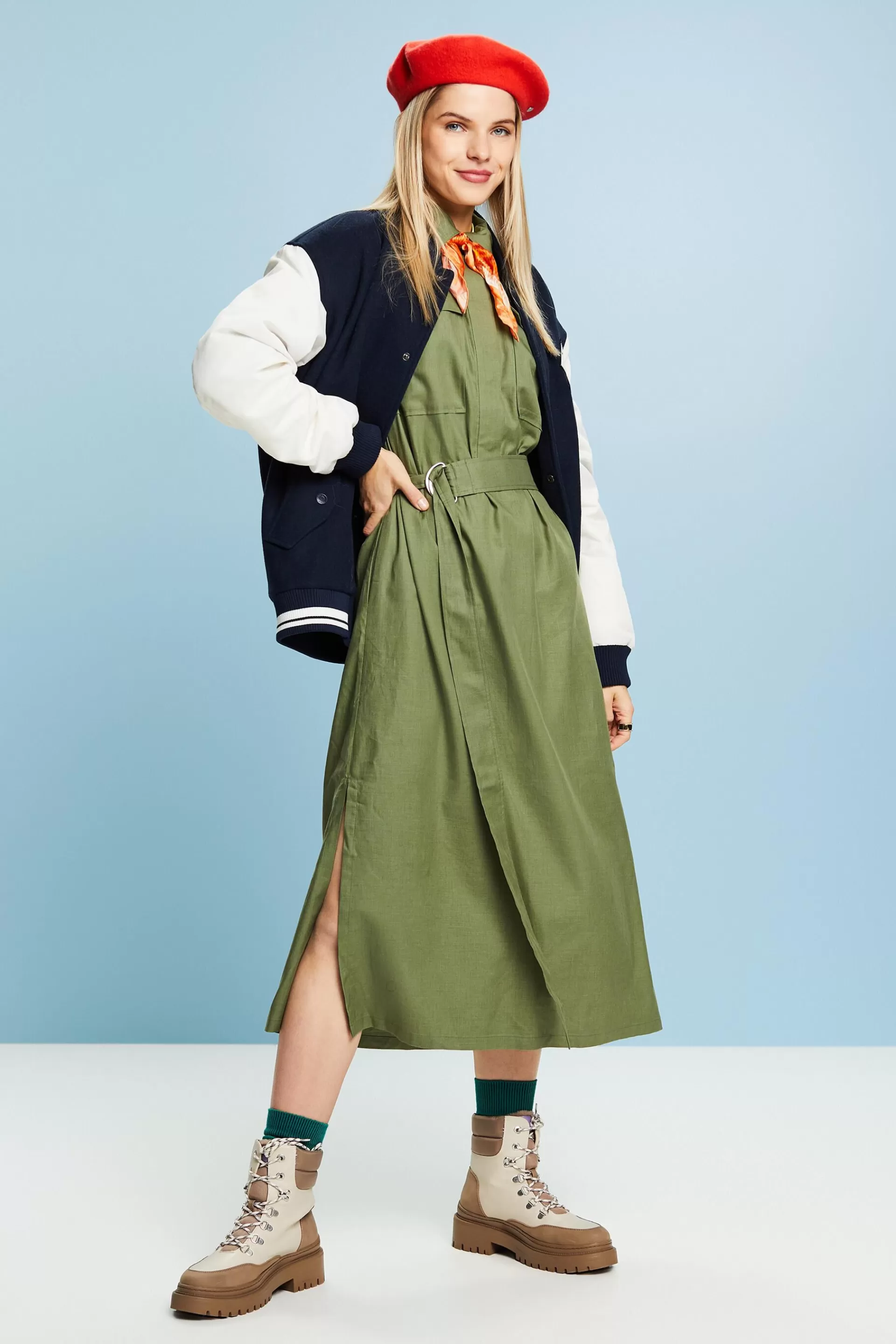 Midi-Hemdblusenkleid-ESPRIT Flash Sale