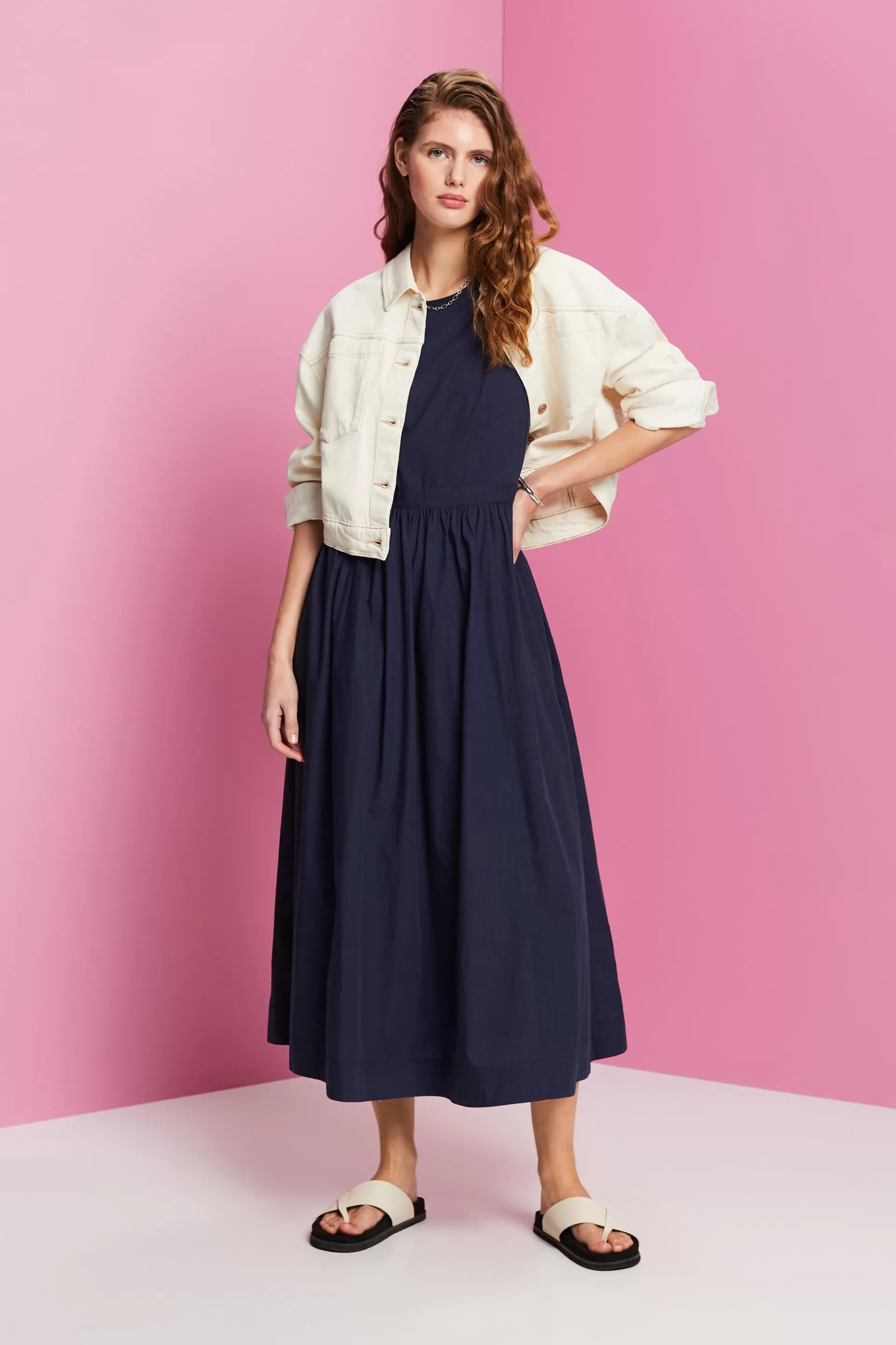 Midikleid aus Baumwolle-ESPRIT Sale