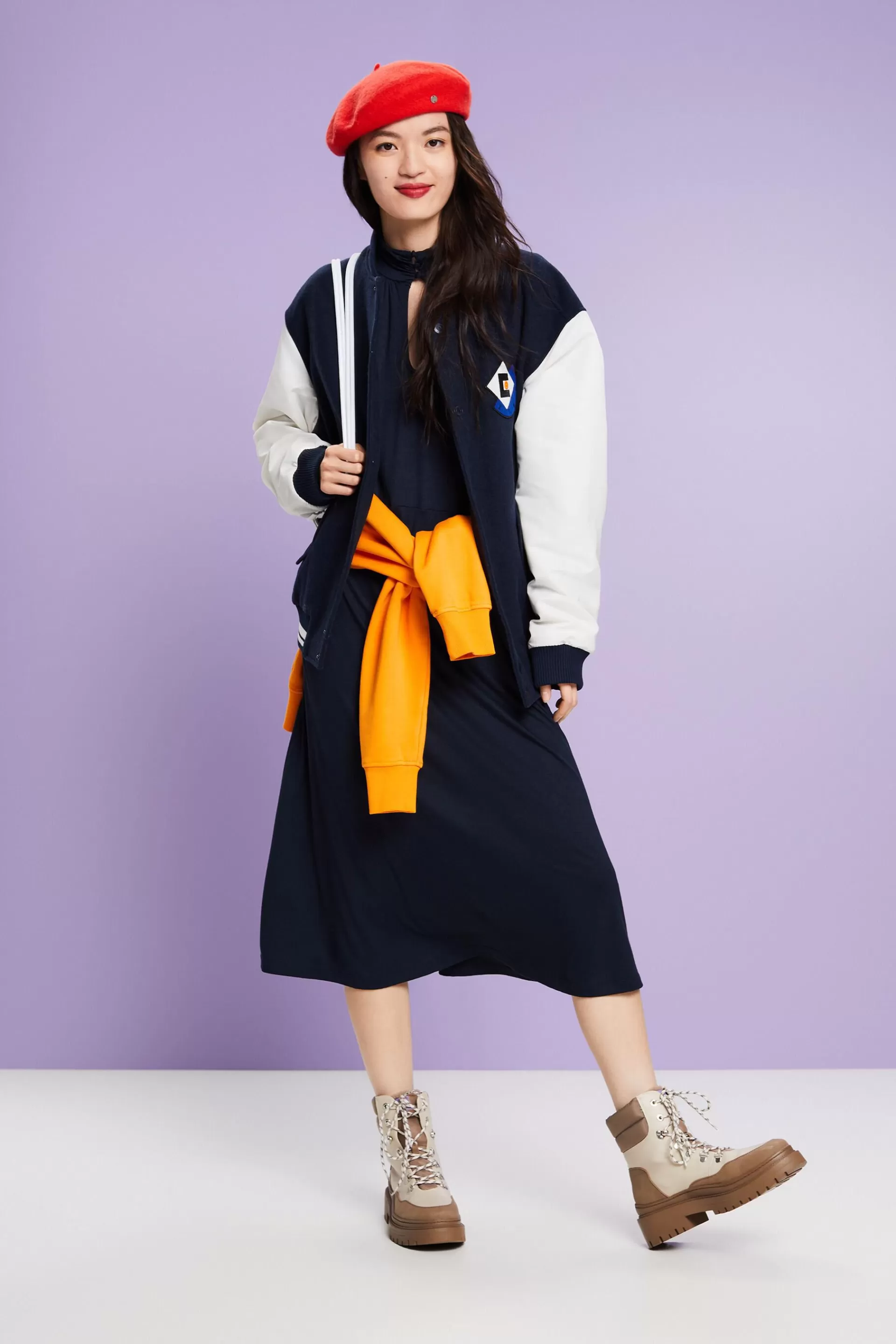 Midikleid aus Jersey, LENZING™ ECOVERO™-ESPRIT Shop