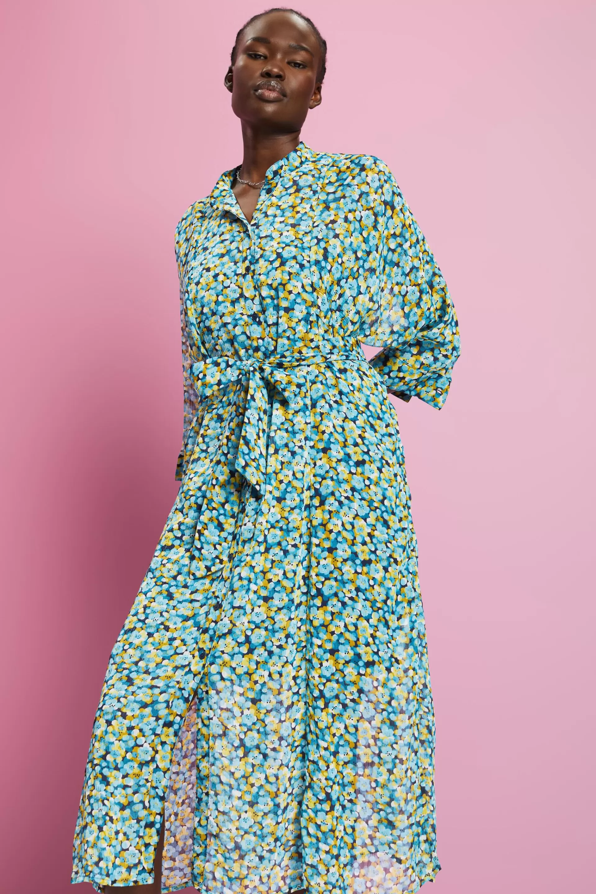 Midikleid mit Allover-Muster-ESPRIT Best Sale