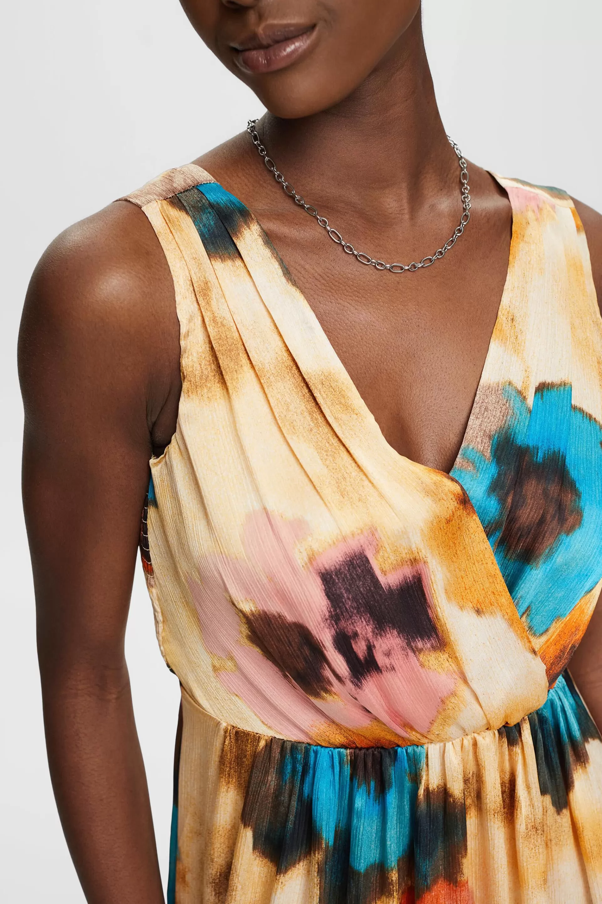Midikleid mit Allover-Print-ESPRIT Best Sale