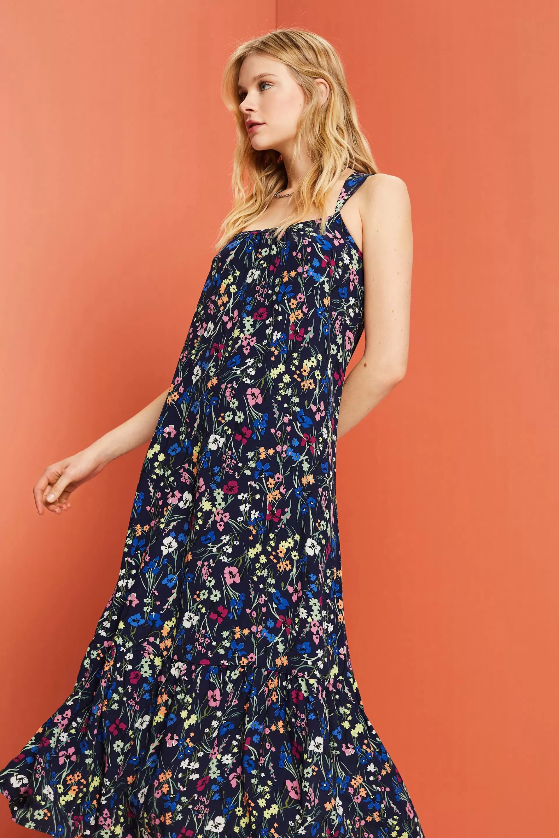 Midikleid mit Muster-ESPRIT Cheap