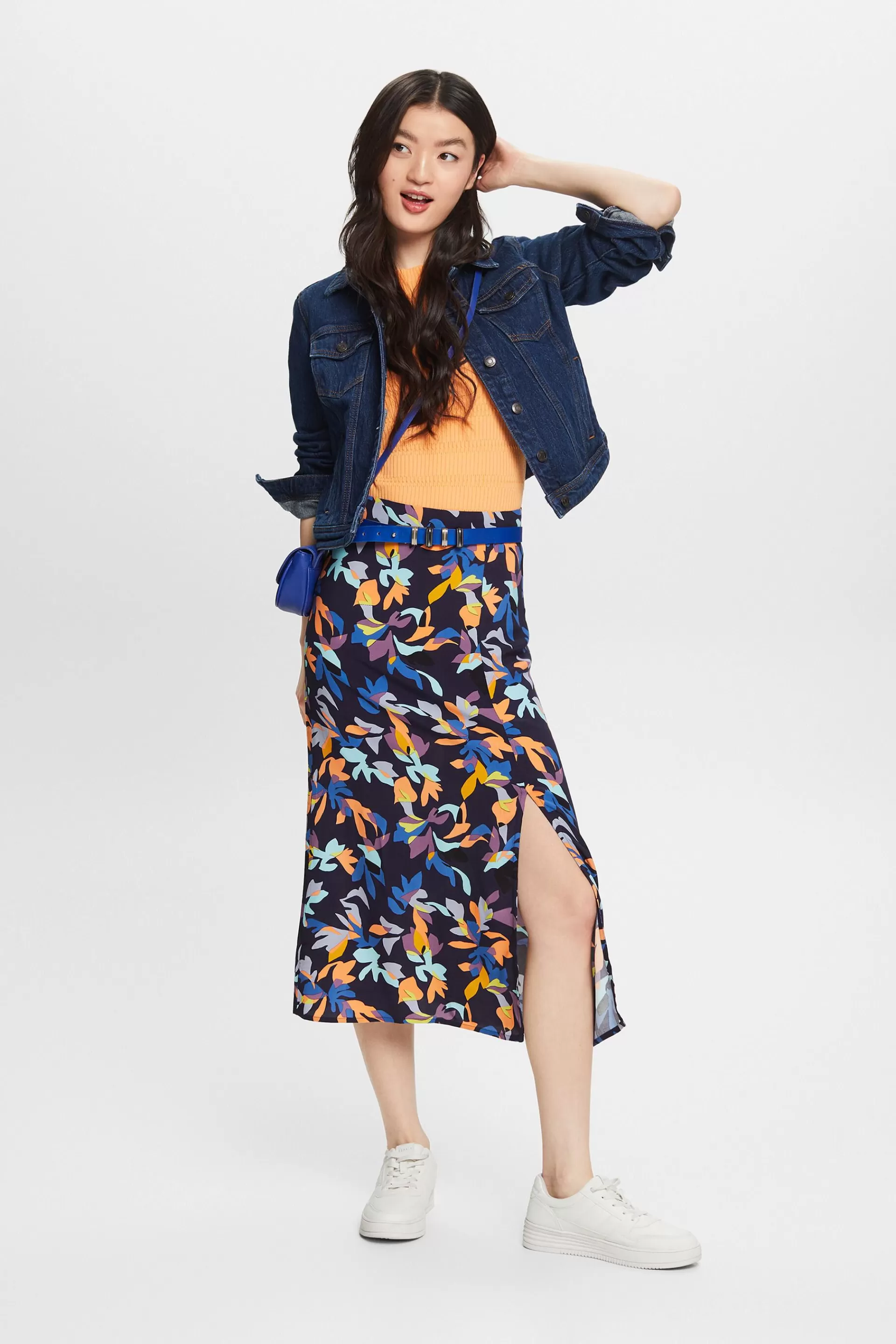 Midirock mit Print-ESPRIT Cheap