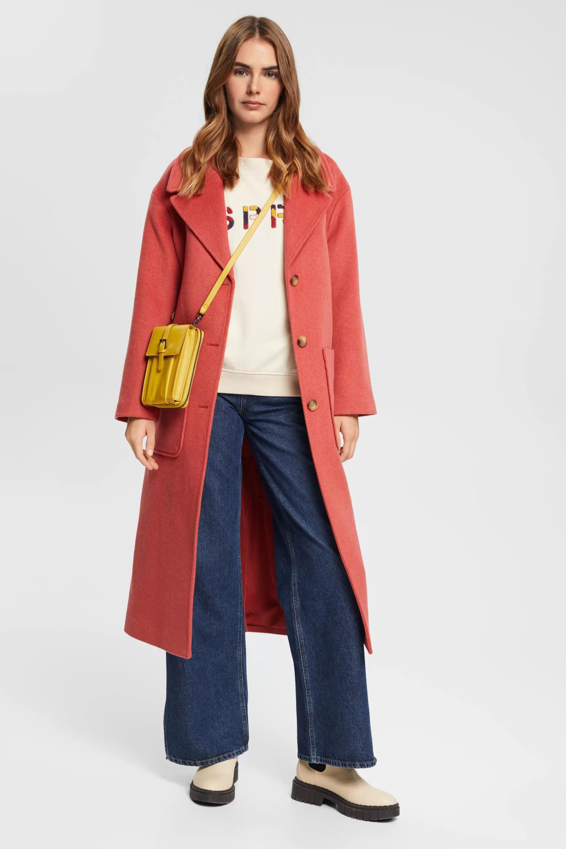 Mid-Rise-Jeans mit weitem Bein-ESPRIT Best