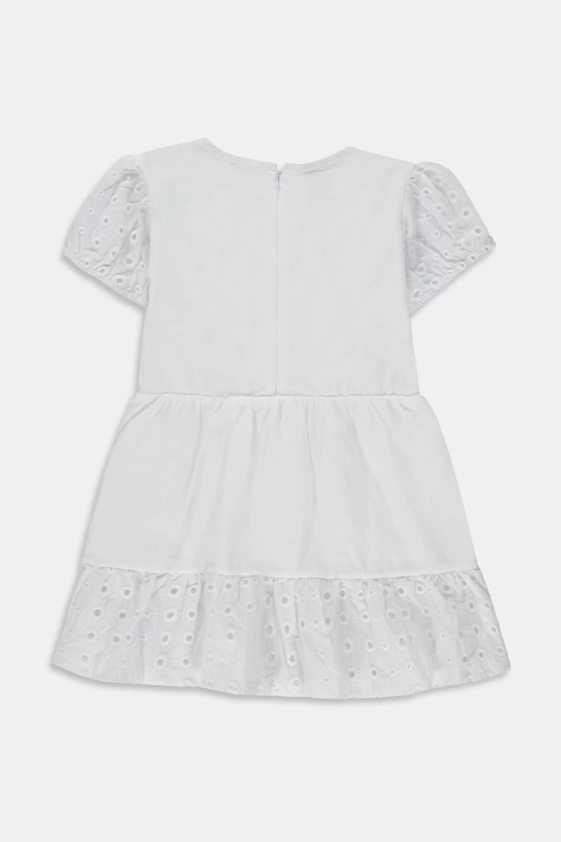 Minikleid im Stufen-Look mit Lochstickerei-ESPRIT Shop