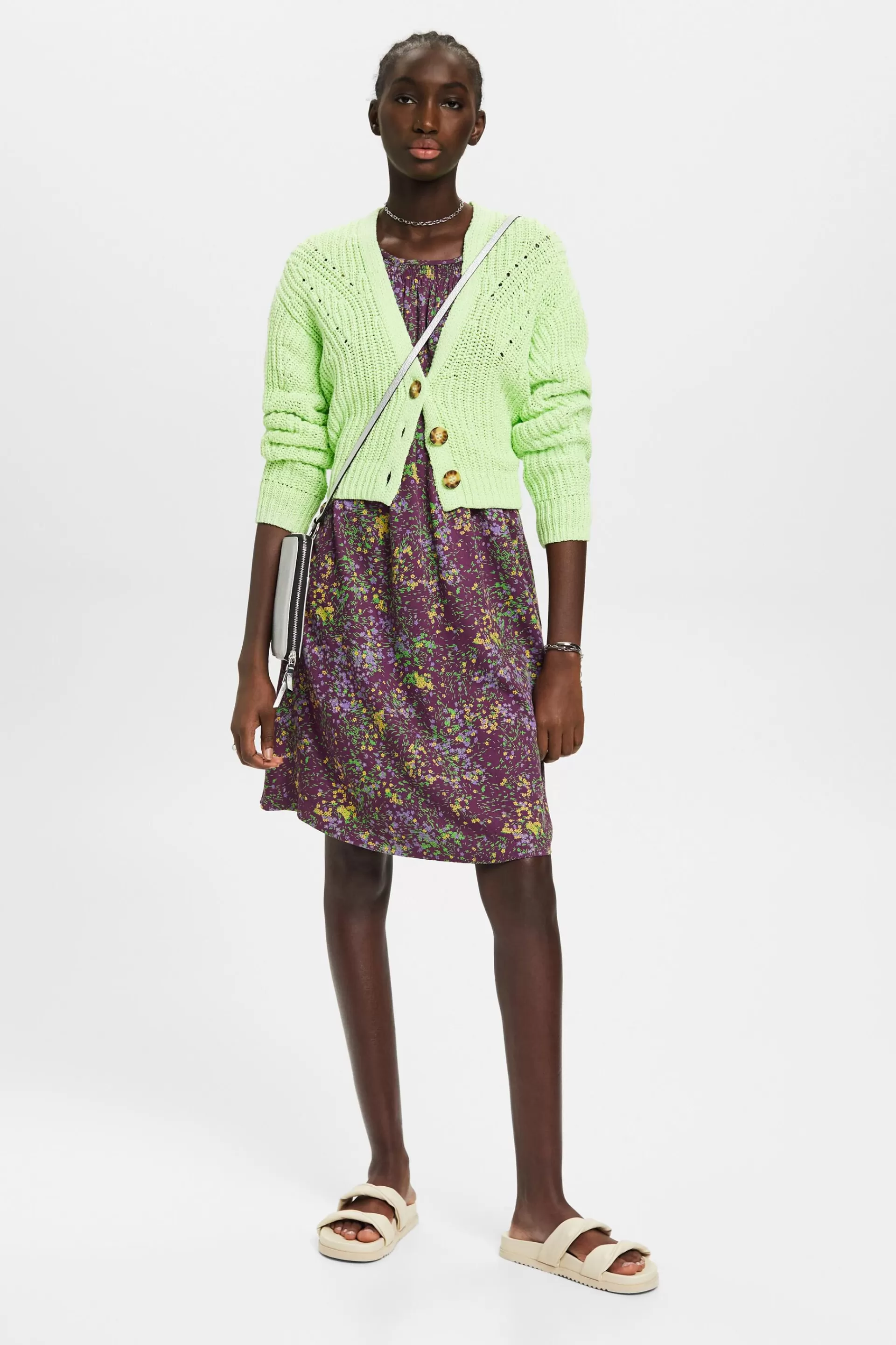 Minikleid mit floralem Print-ESPRIT New
