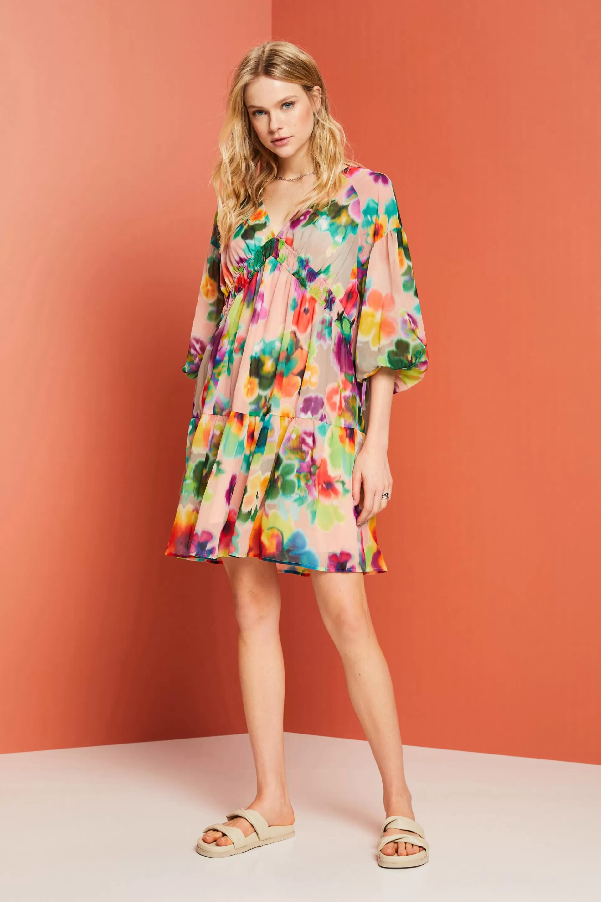 Minikleid mit Muster-ESPRIT Clearance
