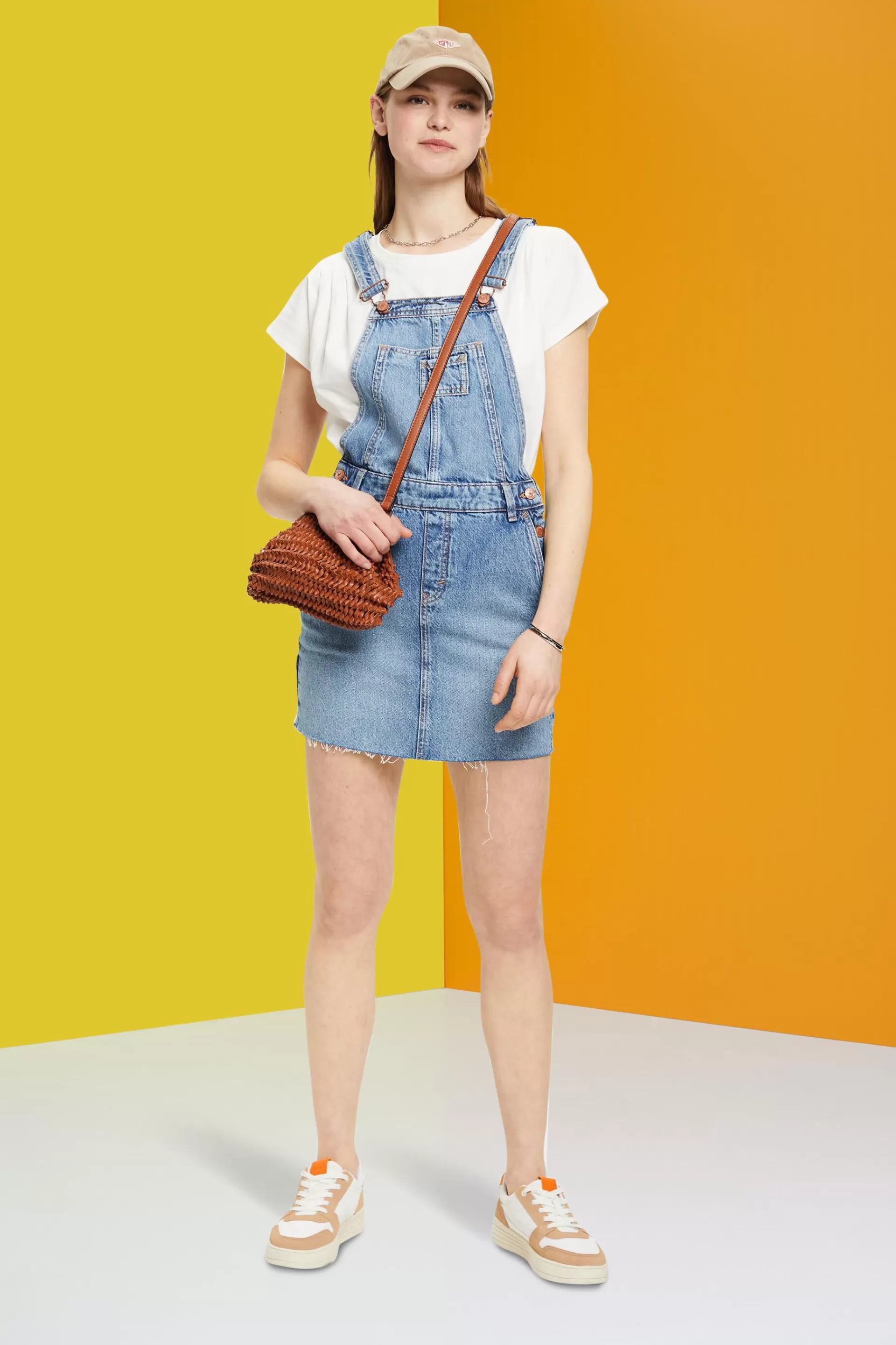 Mini-Latzkleid aus Denim-ESPRIT Cheap