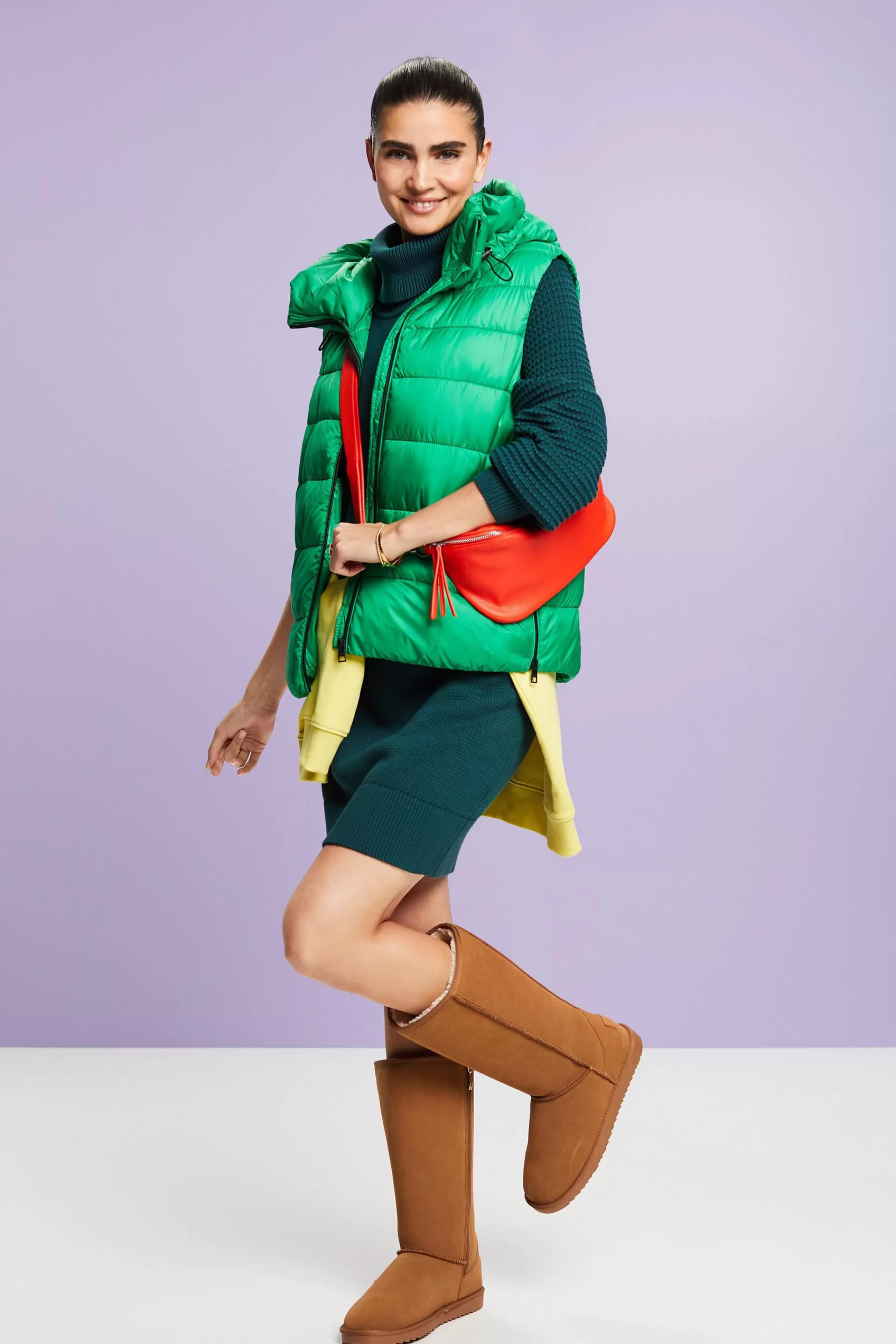 Mini-Strickkleid mit Rollkragen-ESPRIT Best