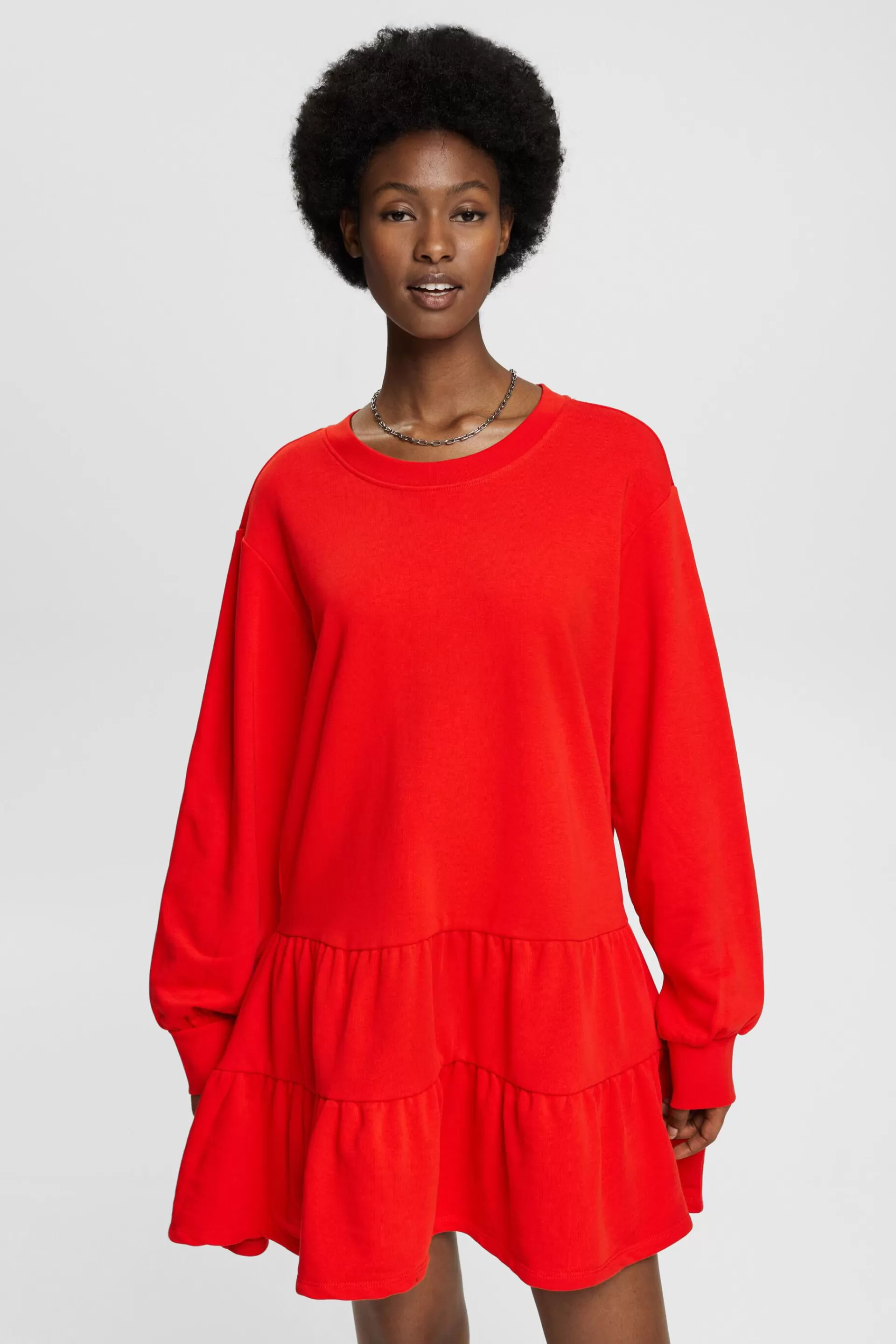 Mini-Sweatshirt-Kleid mit Rüschen-ESPRIT Cheap