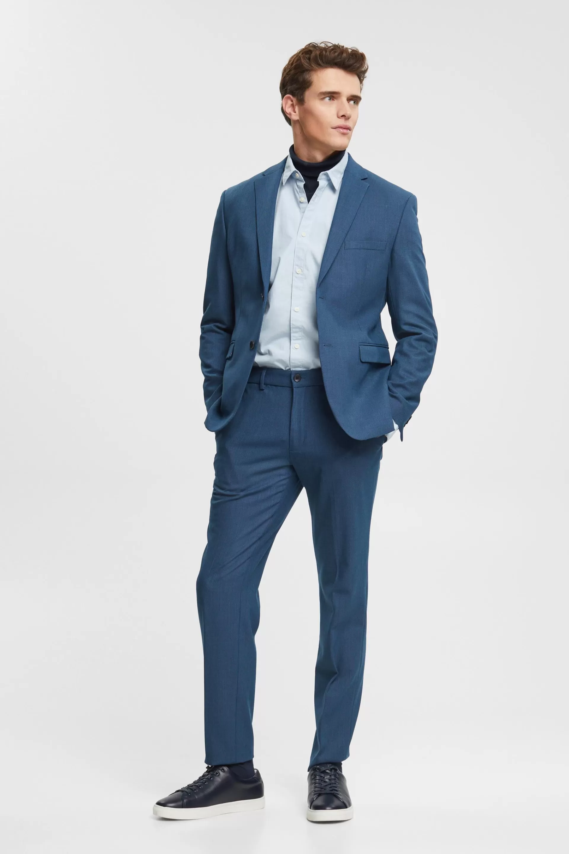 Mix & Match: Blazer mit Birdseye-Muster-ESPRIT Online