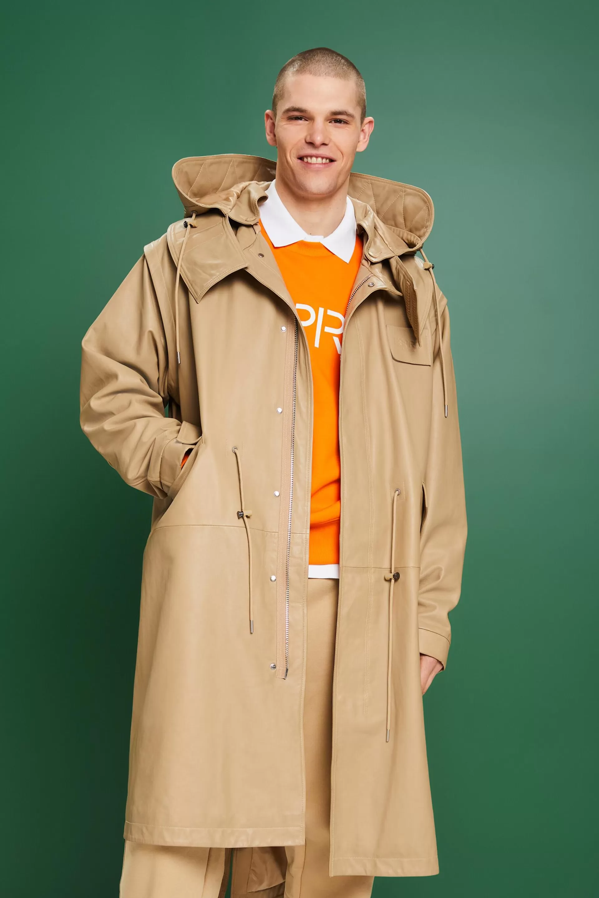 Multifunktionaler Parka aus Leder-ESPRIT Fashion