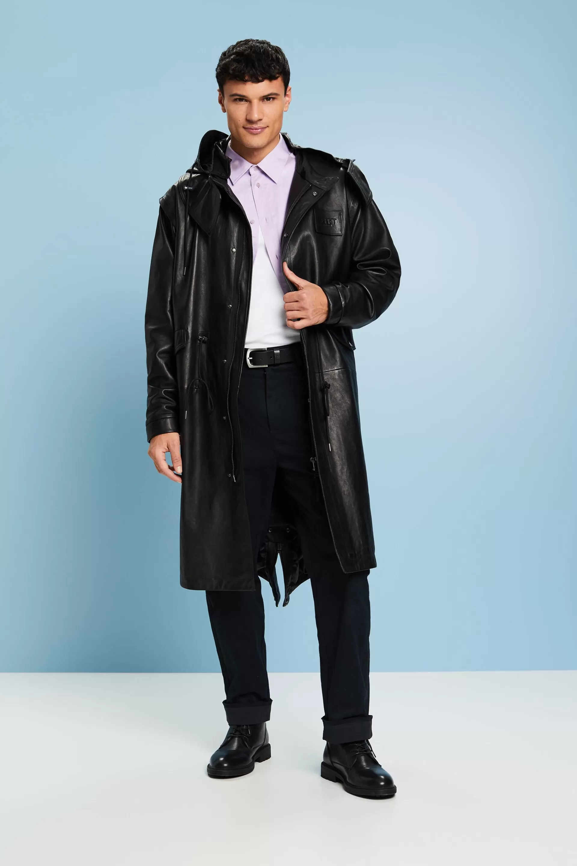 Multifunktionaler Parka aus Leder-ESPRIT Hot