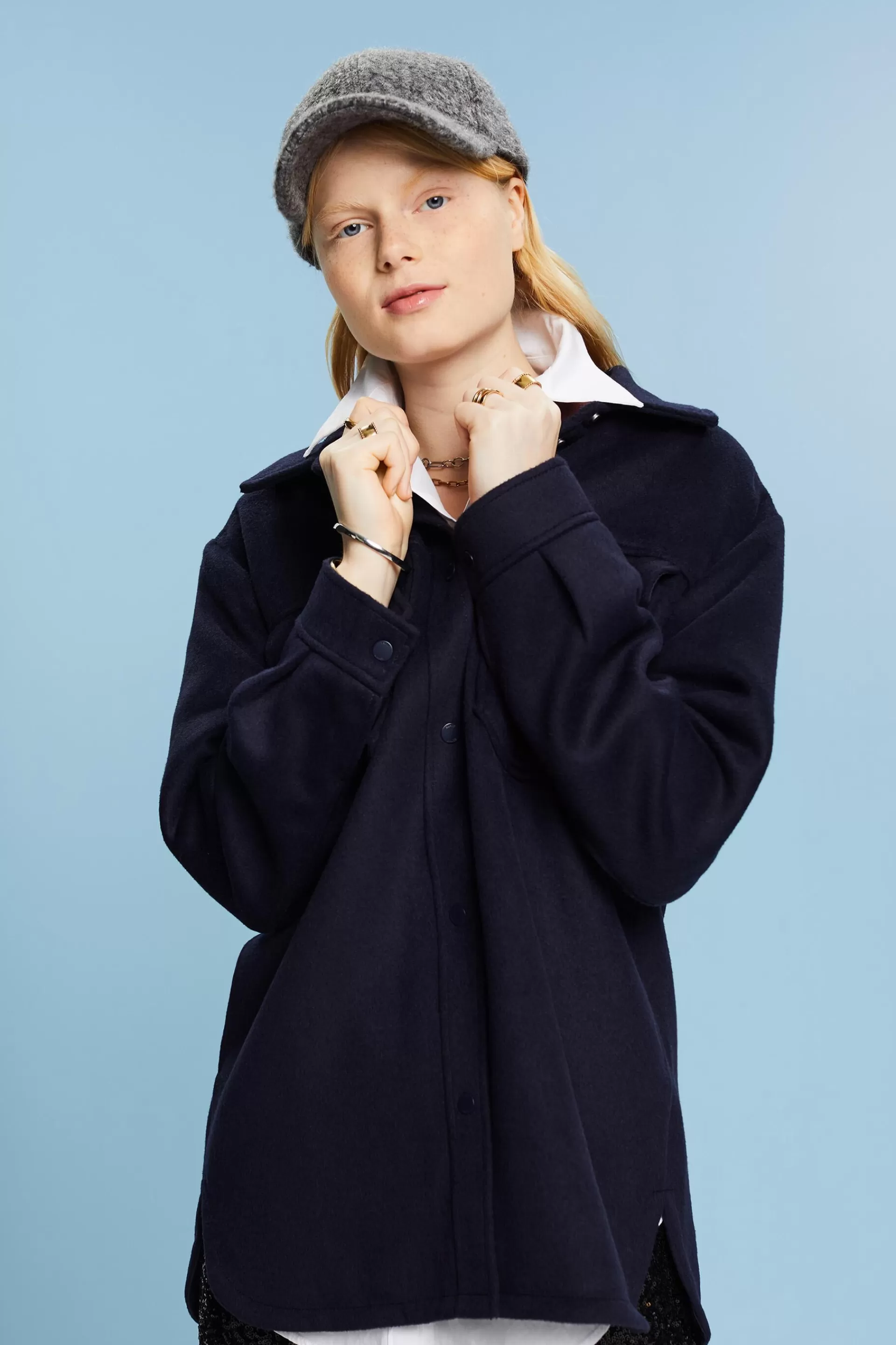 Overshirt aus Wollmix-ESPRIT Cheap