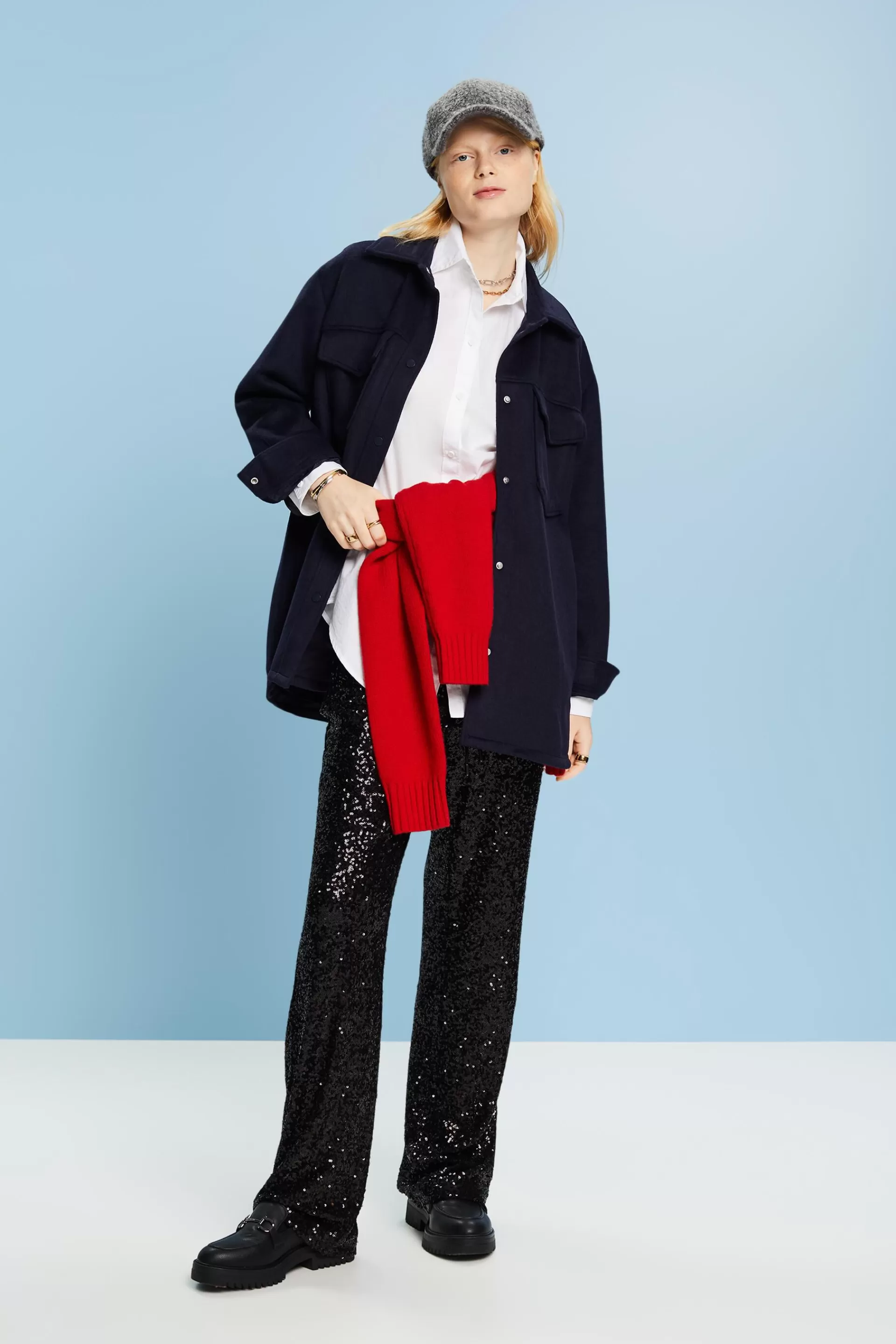 Overshirt aus Wollmix-ESPRIT Cheap