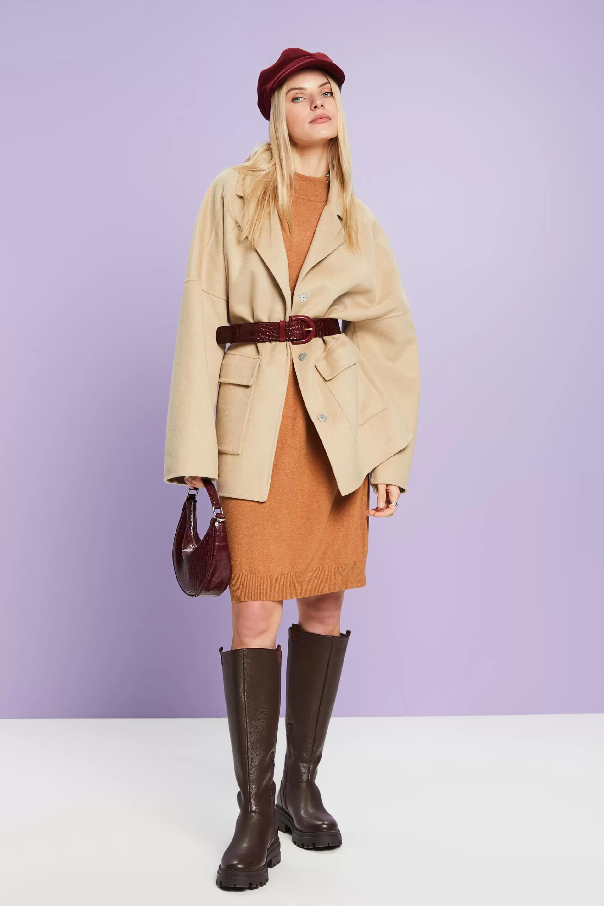 Oversize Mantel aus Wollmix-ESPRIT Hot