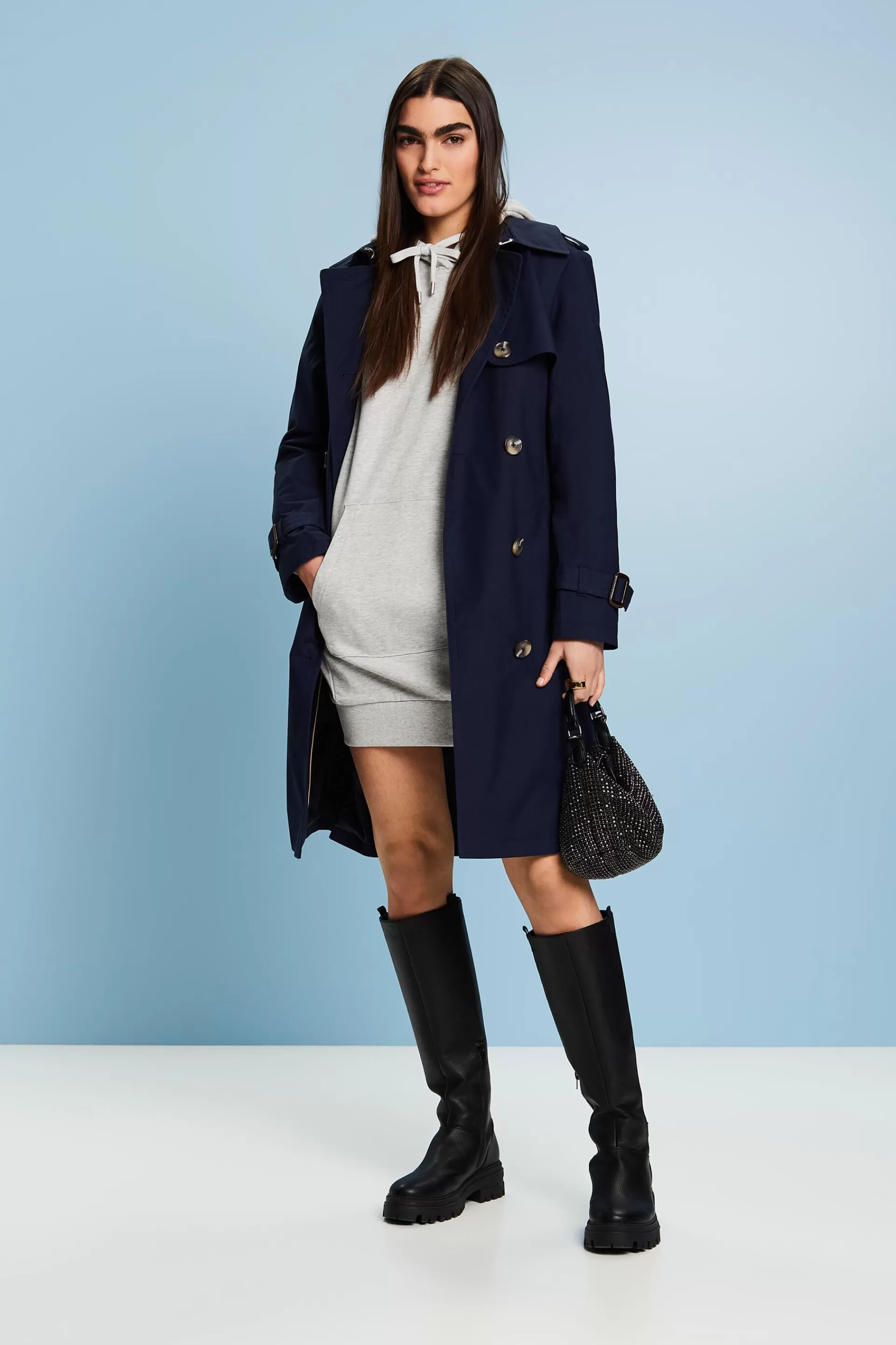 Oversize Sweatkleid mit Kapuze-ESPRIT Best