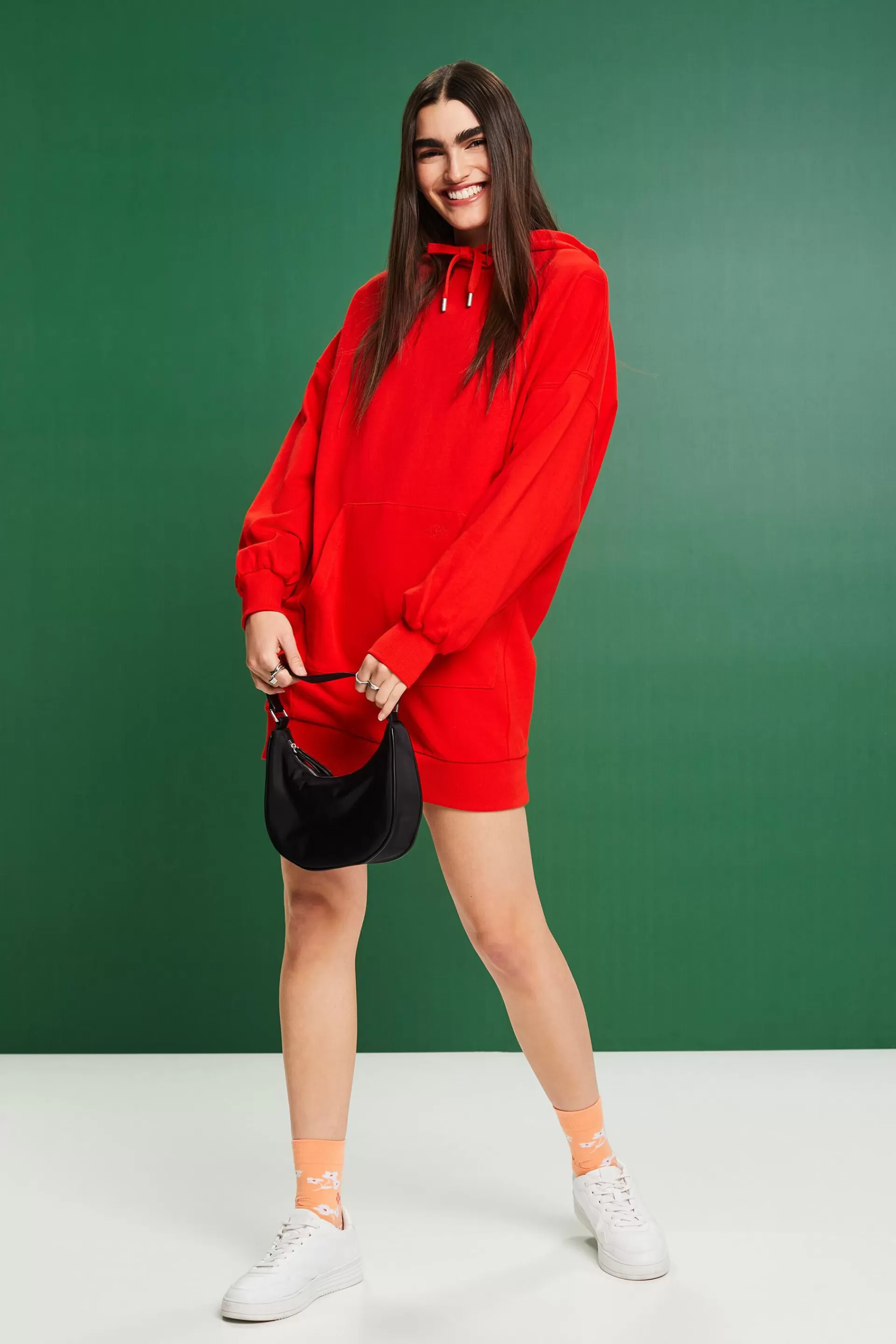 Oversized Sweat-Kleid mit Kapuze-ESPRIT Cheap