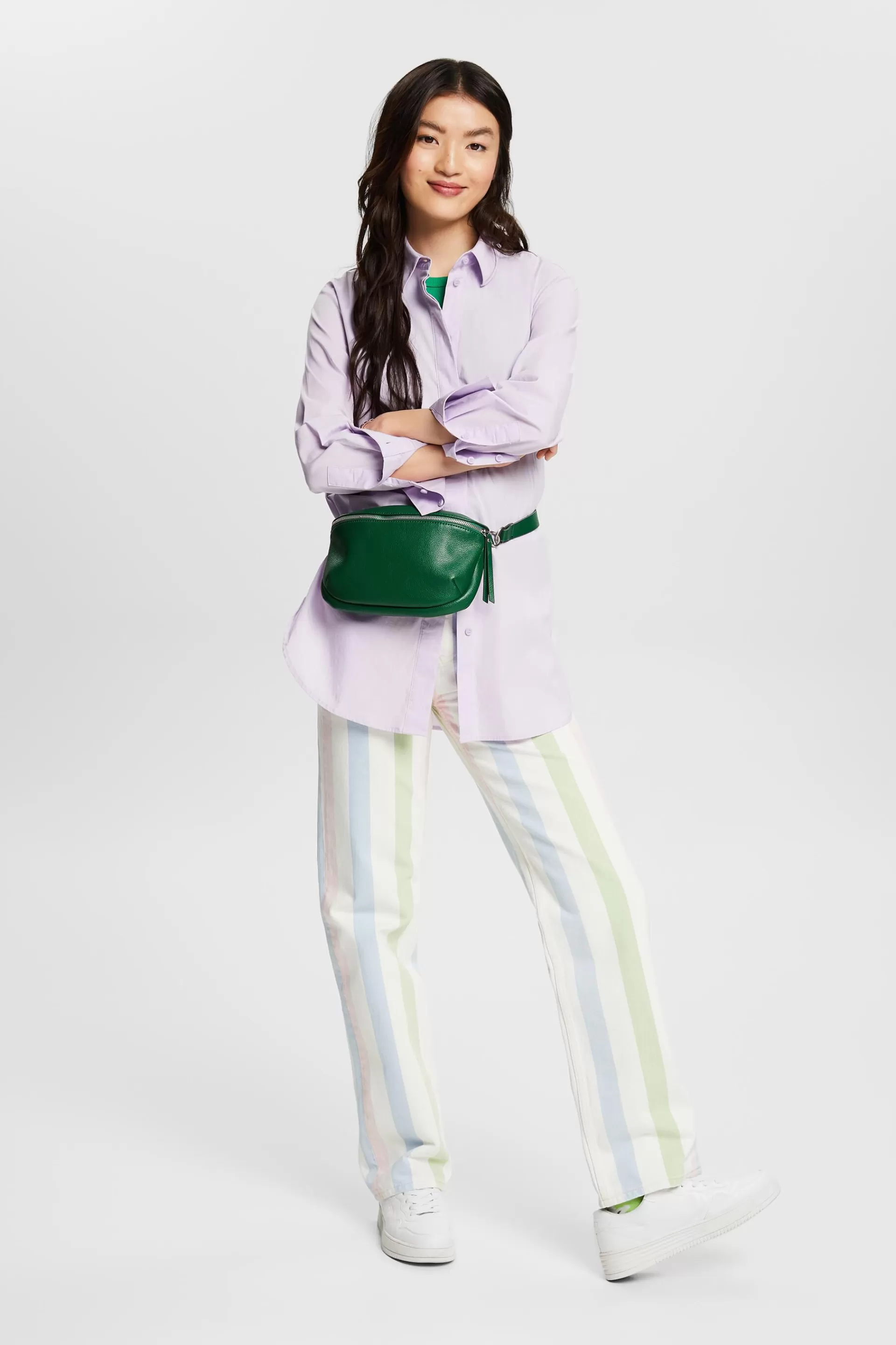 Oversize-Hemd aus Baumwoll-Popeline-ESPRIT Discount