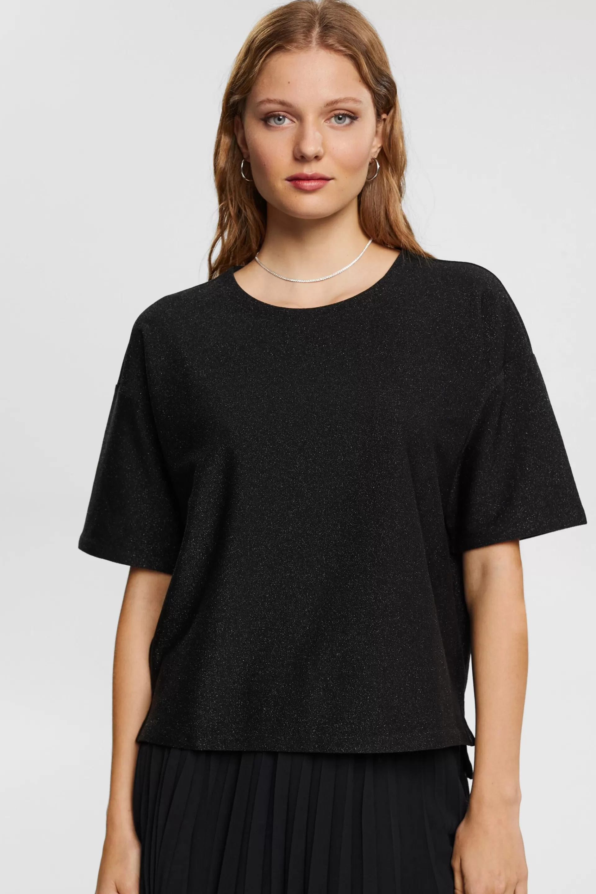 Oversize-T-Shirt mit Glitzereffekt-ESPRIT New
