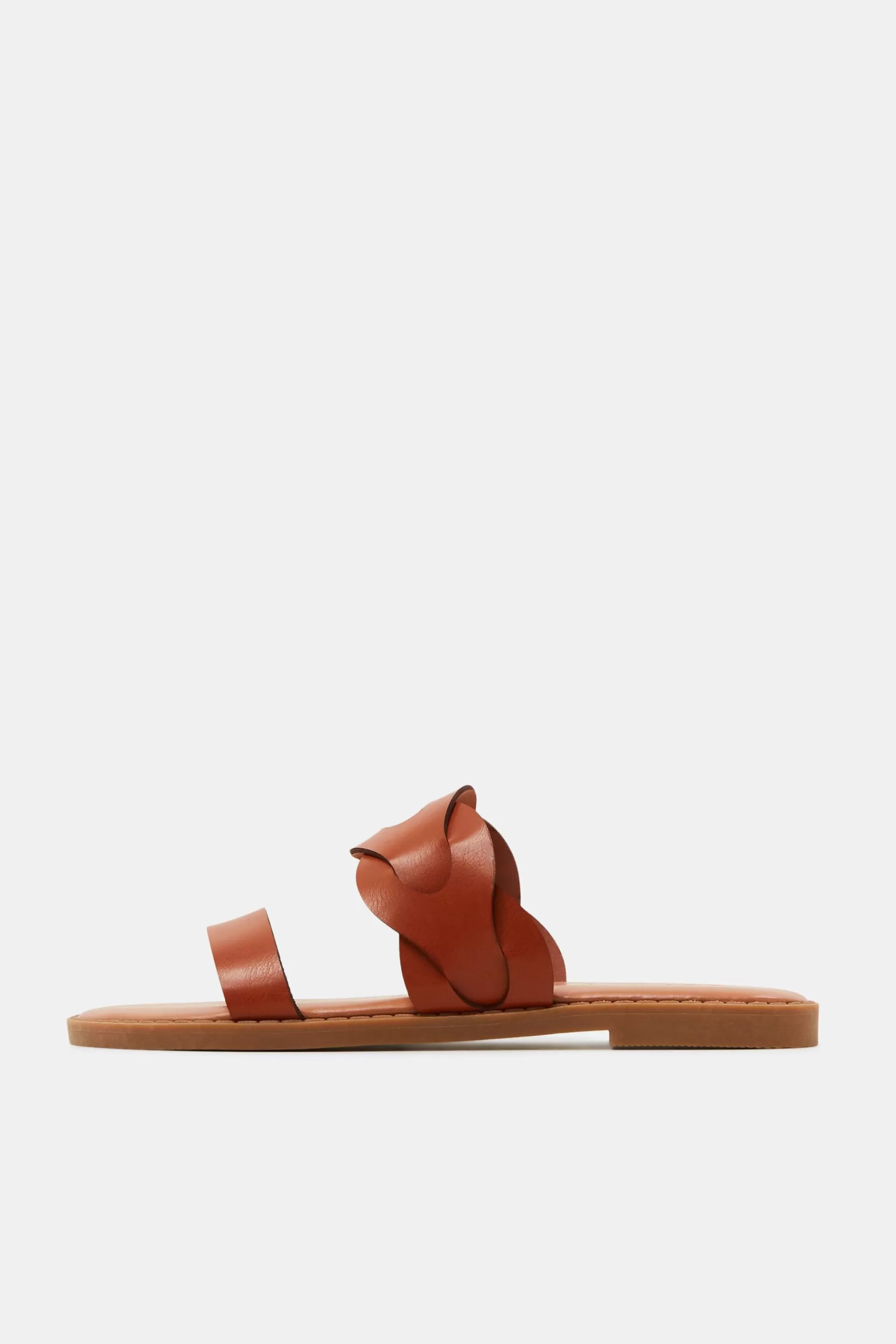 Pantoletten aus geflochtenem veganem Leder-ESPRIT Fashion