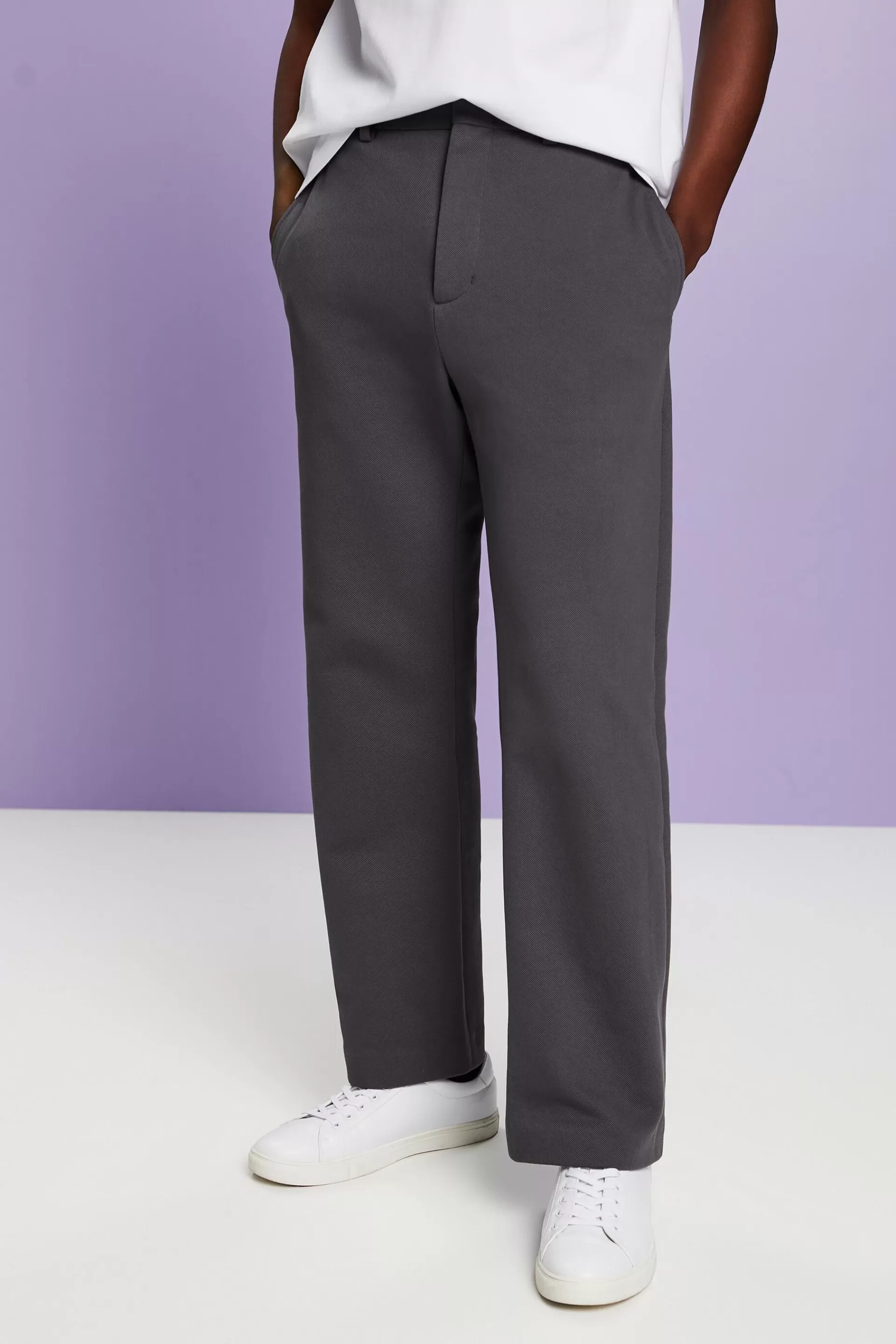 Piqué-Jerseyhose mit gerader Passform-ESPRIT Cheap