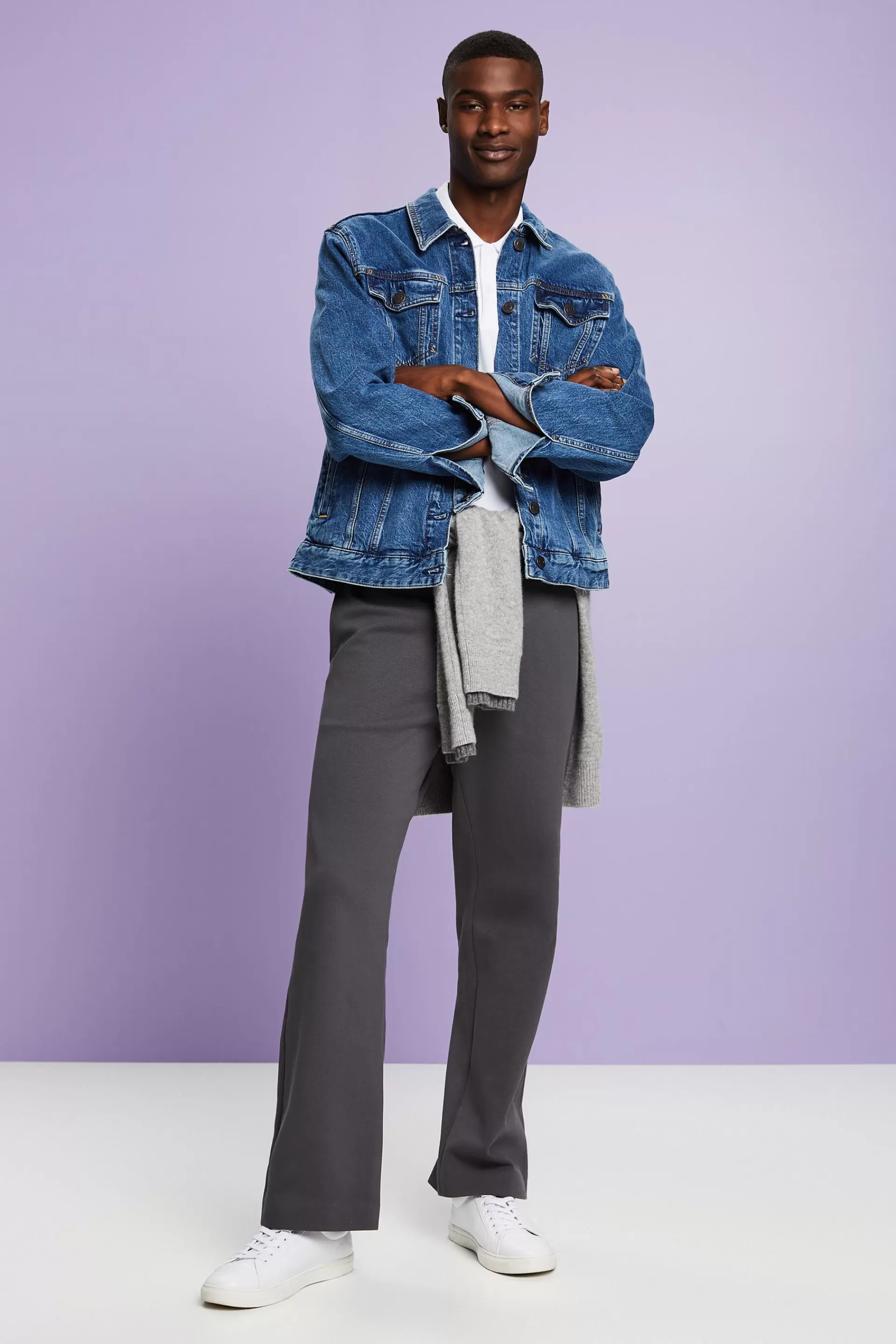 Piqué-Jerseyhose mit gerader Passform-ESPRIT Cheap