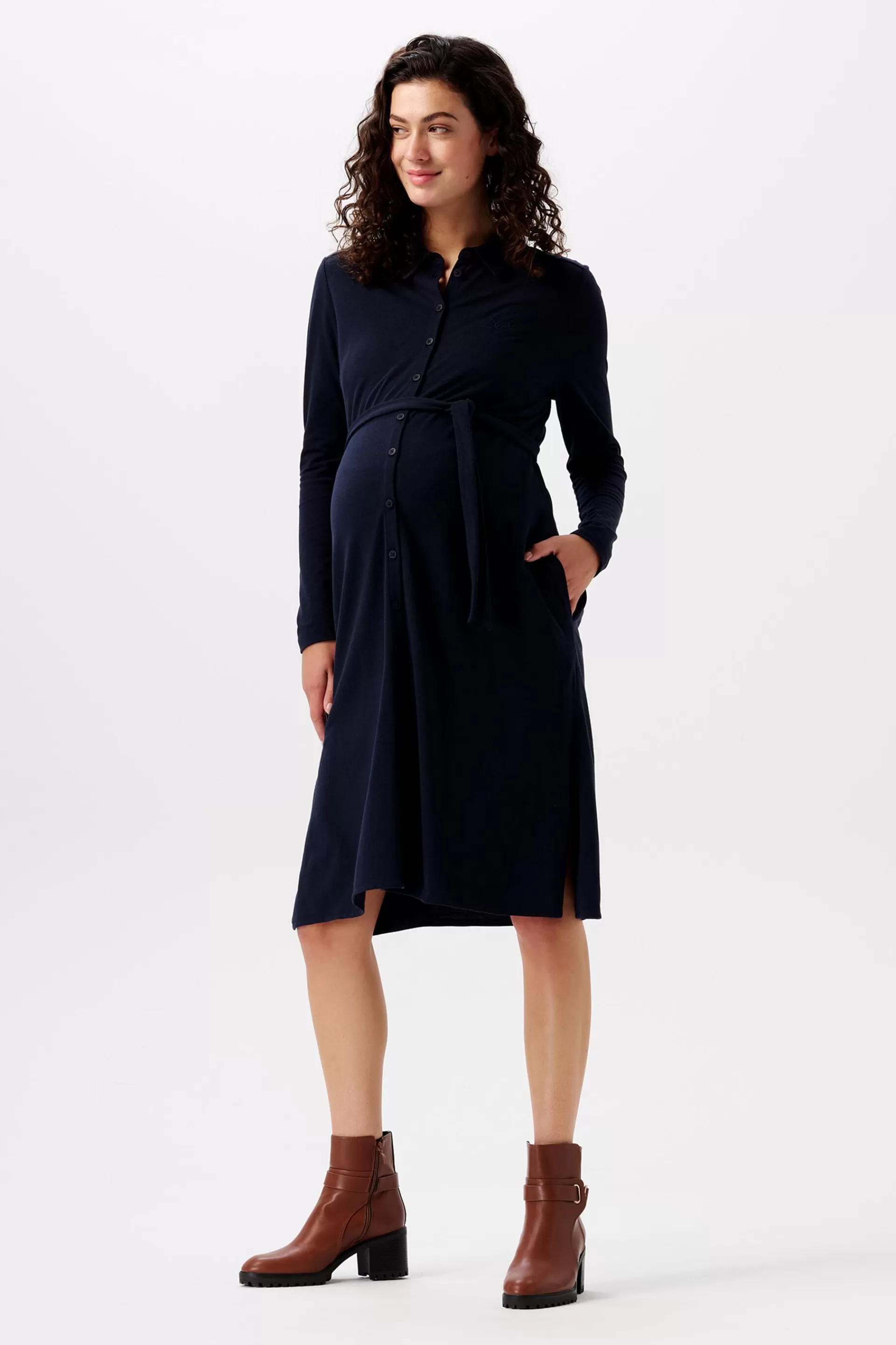 Piqué-Polokleid mit Stillfunktion-ESPRIT Fashion