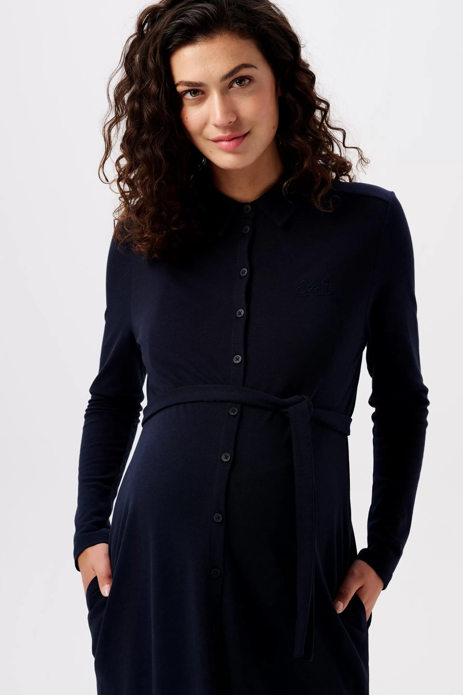Piqué-Polokleid mit Stillfunktion-ESPRIT Fashion