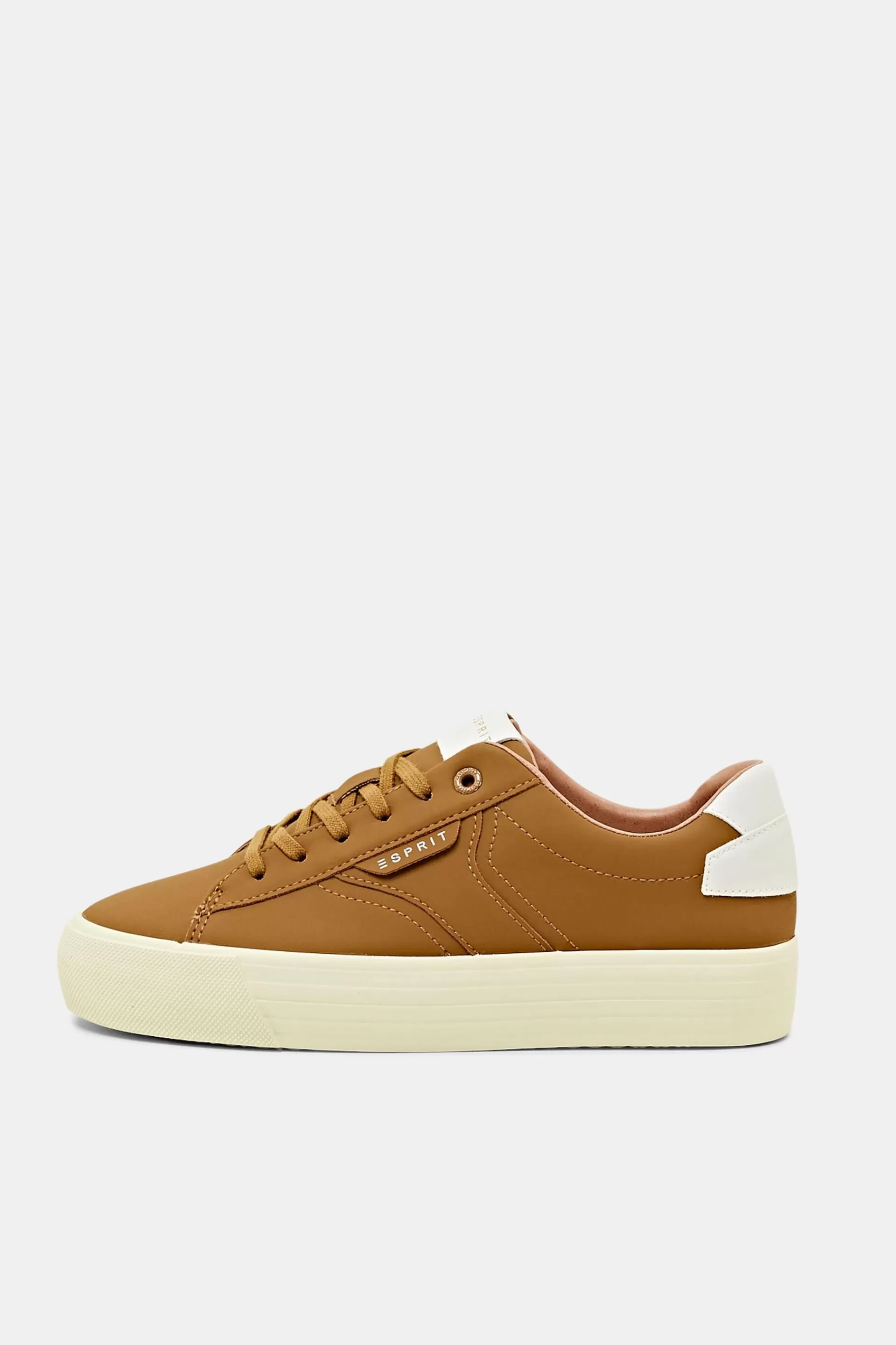 Plateau-Sneakers aus veganem Leder-ESPRIT New