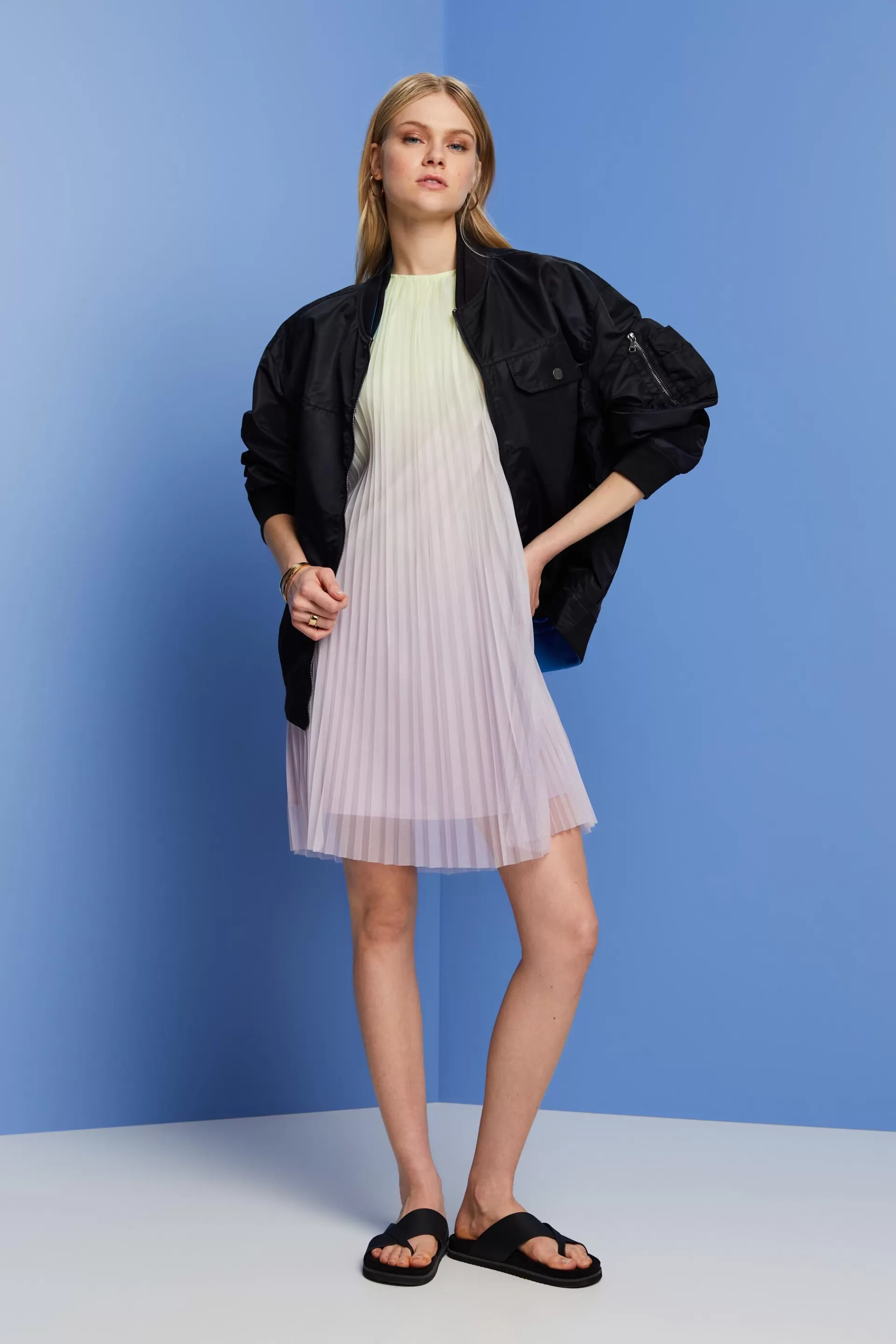Plissee-Minikleid-ESPRIT New