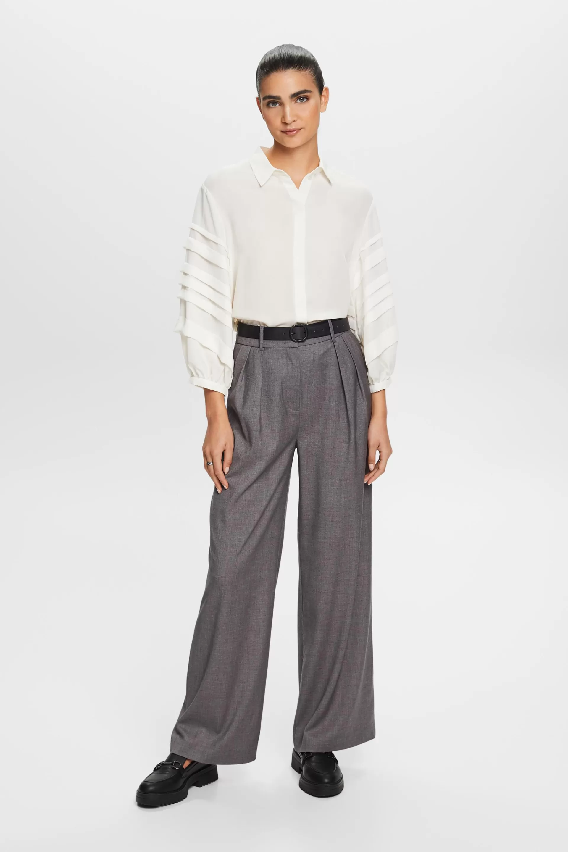 Plissierte Hemdbluse-ESPRIT Shop