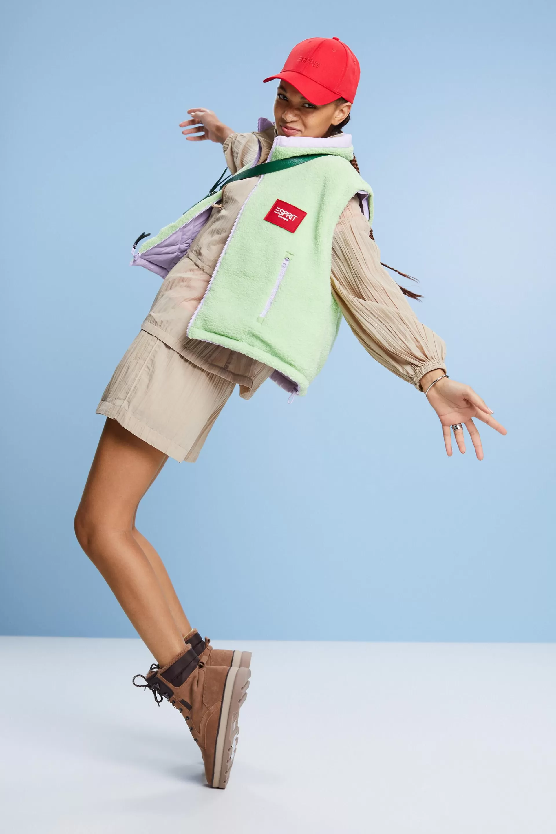 Plissierte Jacke mit Stehkragen-ESPRIT Flash Sale