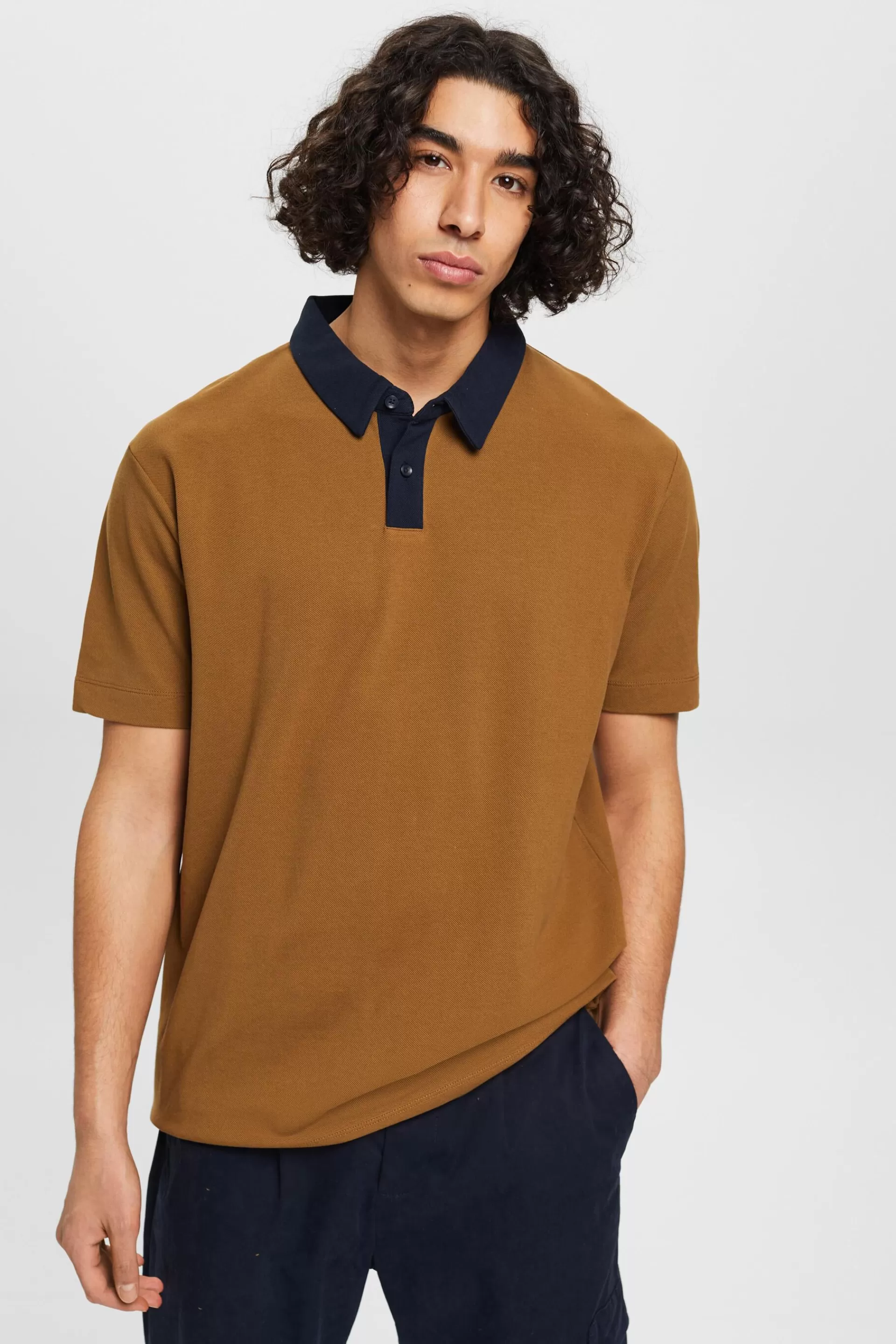 Poloshirt aus Baumwoll-Piqué-ESPRIT Online
