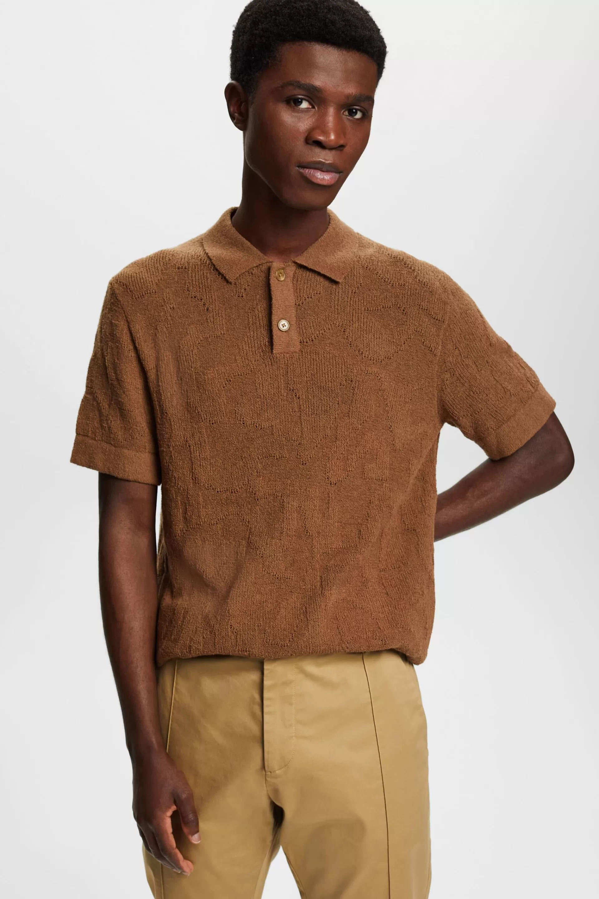 Poloshirt aus Bouclé-ESPRIT Outlet