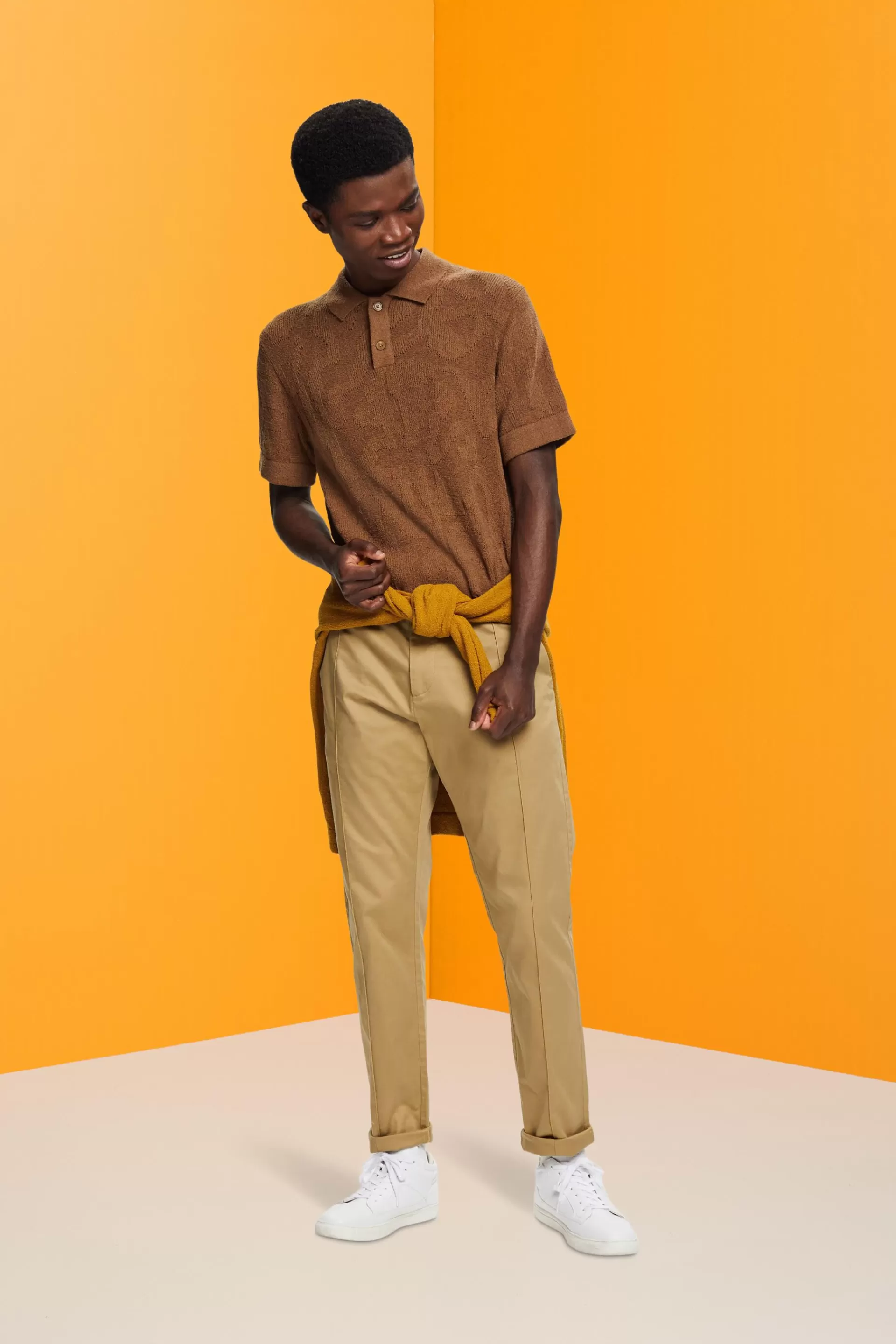 Poloshirt aus Bouclé-ESPRIT Outlet