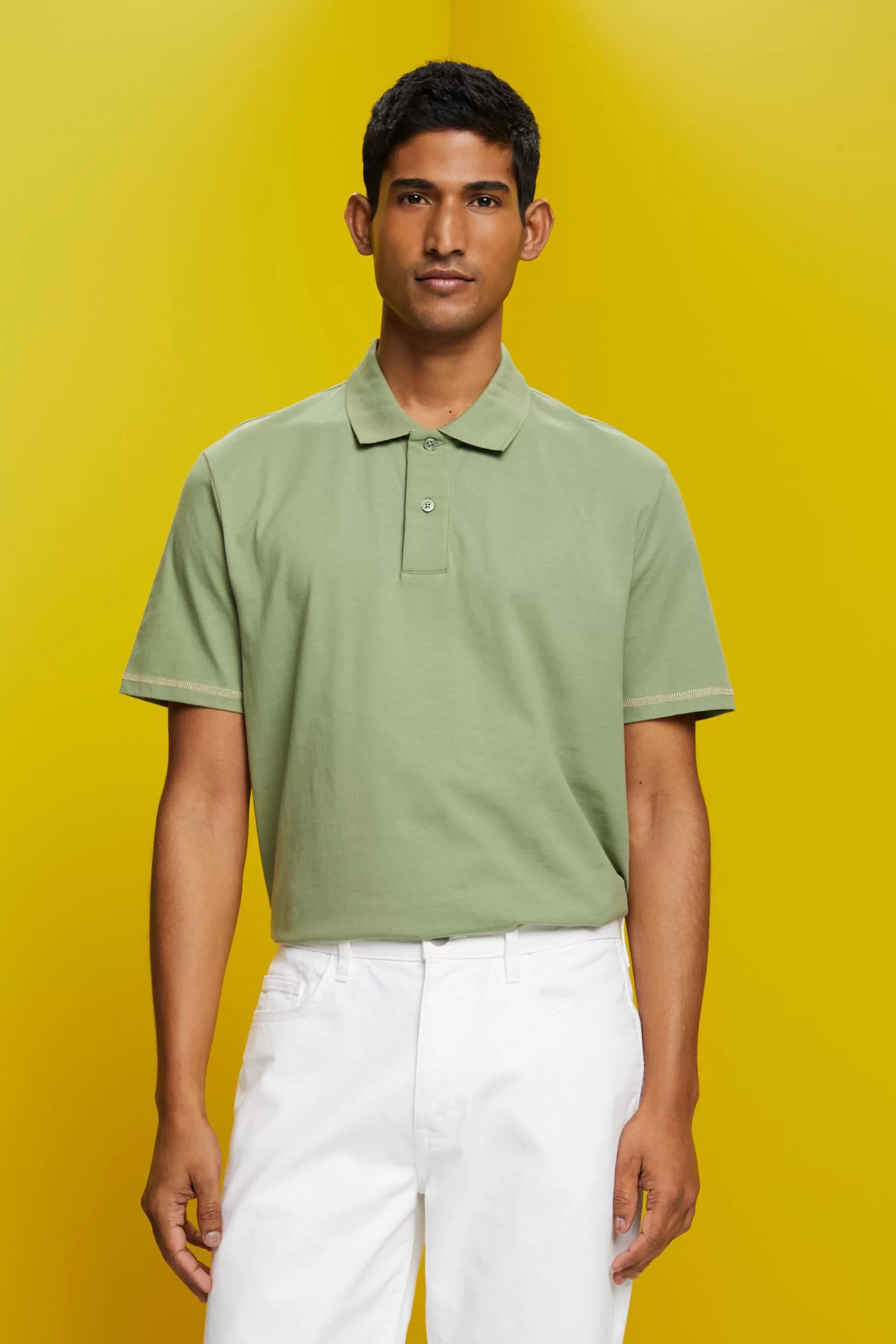 Poloshirt aus Jersey, 100 % Baumwolle-ESPRIT Outlet