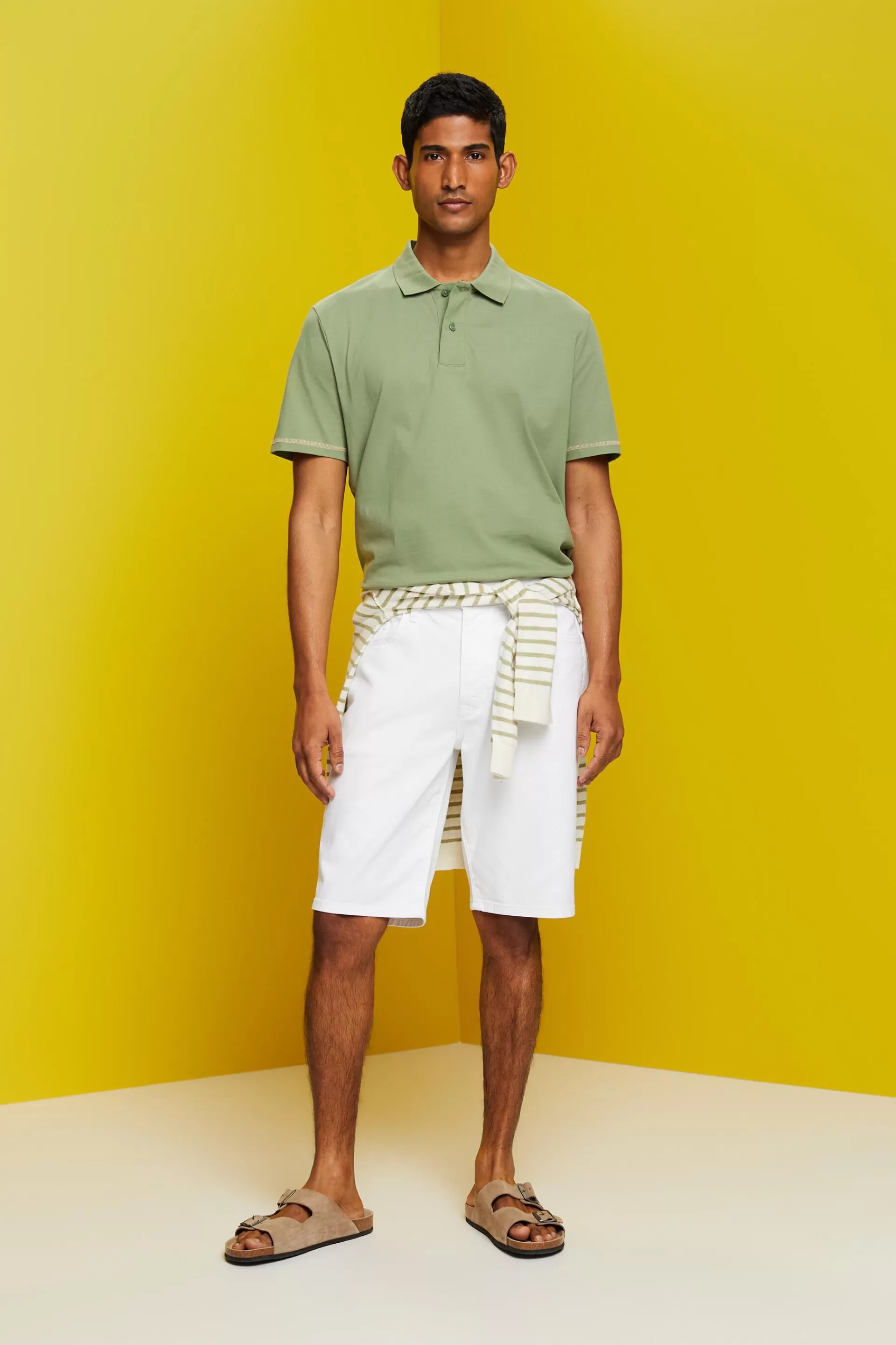Poloshirt aus Jersey, 100 % Baumwolle-ESPRIT Outlet