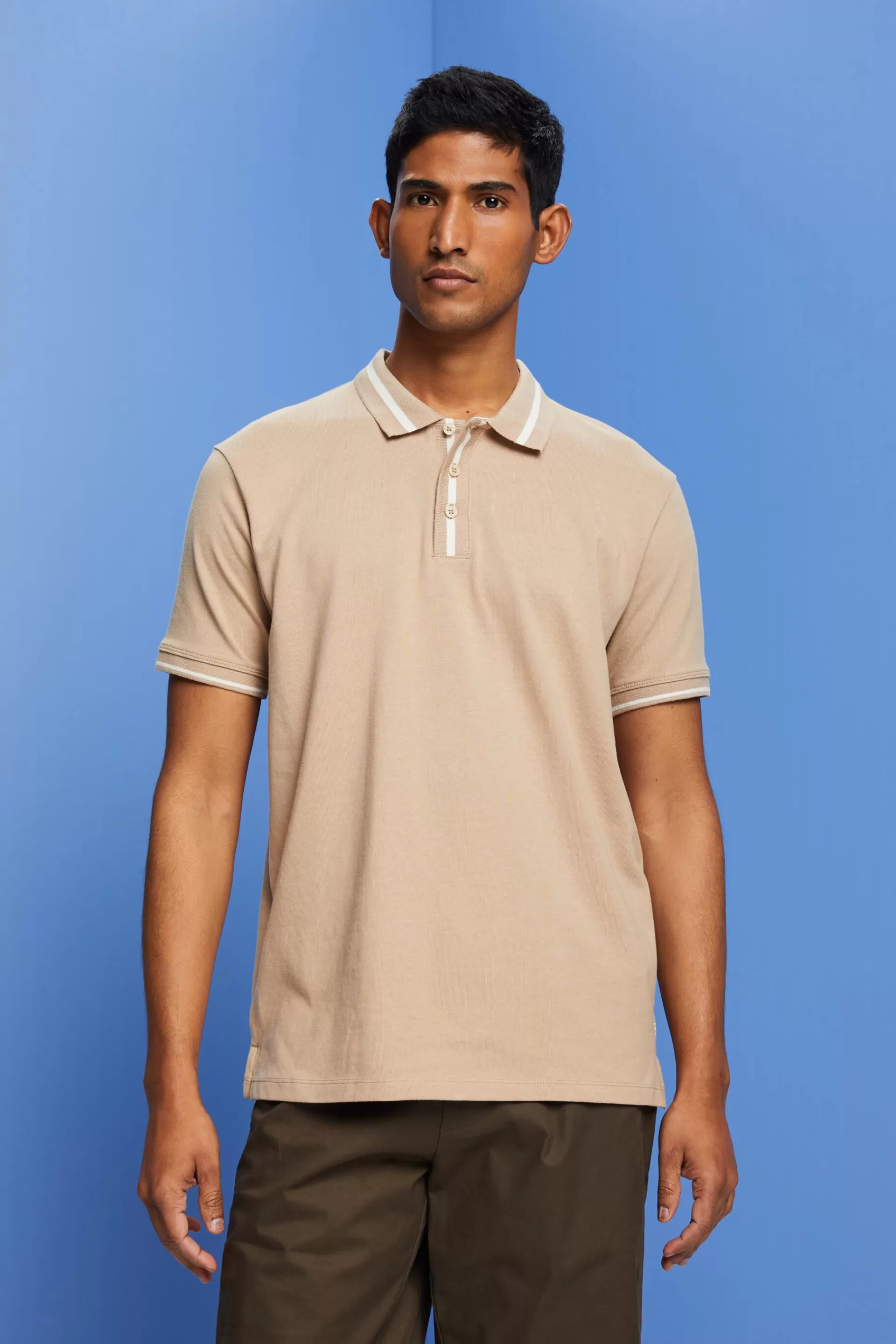 Polo-Shirt aus Jersey, Baumwollmix-ESPRIT Outlet