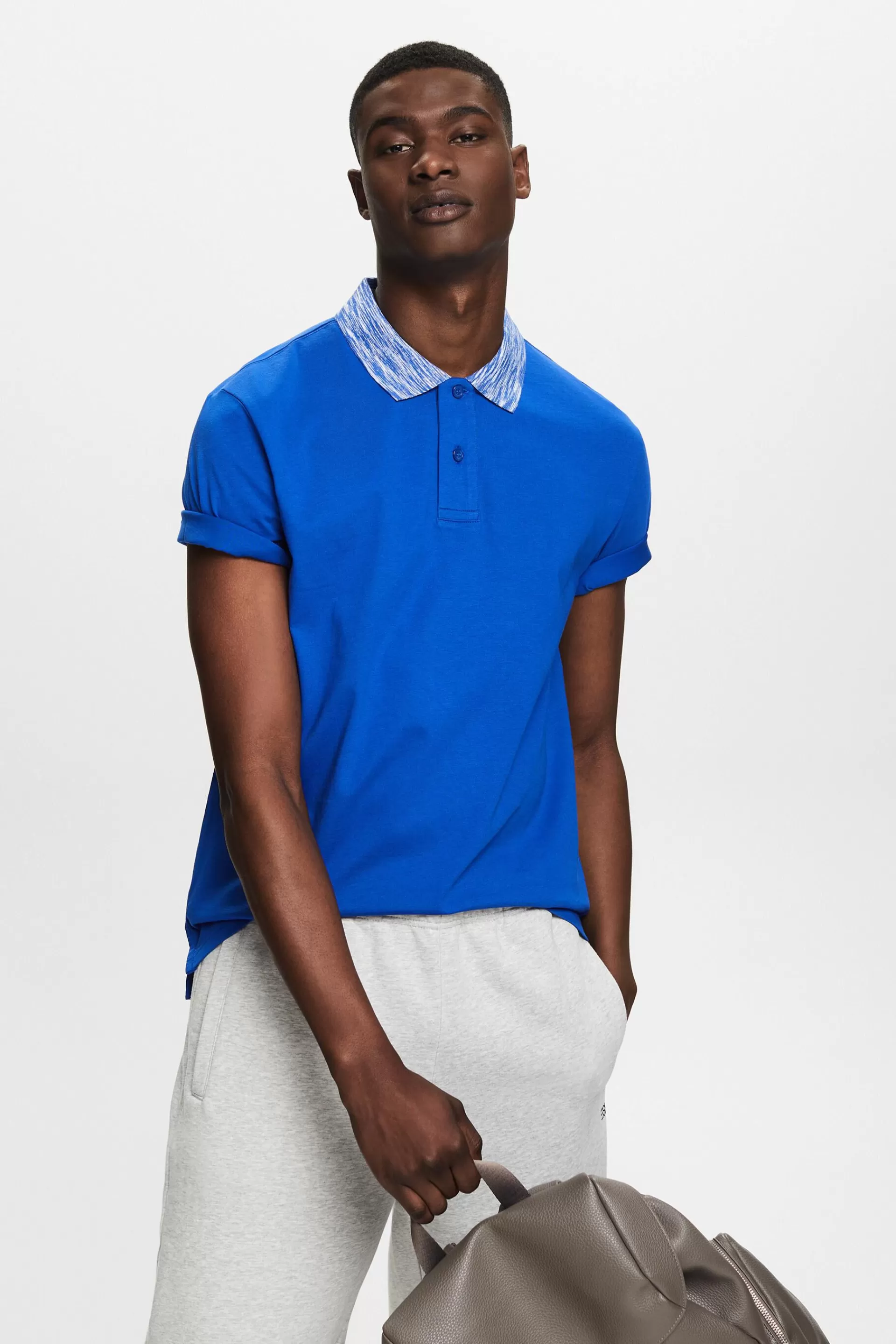 Poloshirt mit Kragen im Space-Dye-Look-ESPRIT Cheap